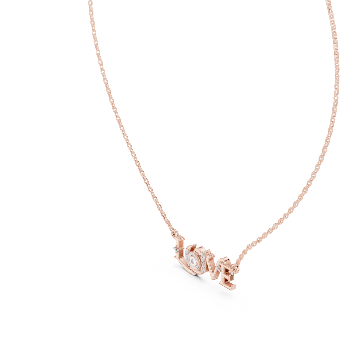 Eternal Love Diamond Pendant Necklace in Rose Gold