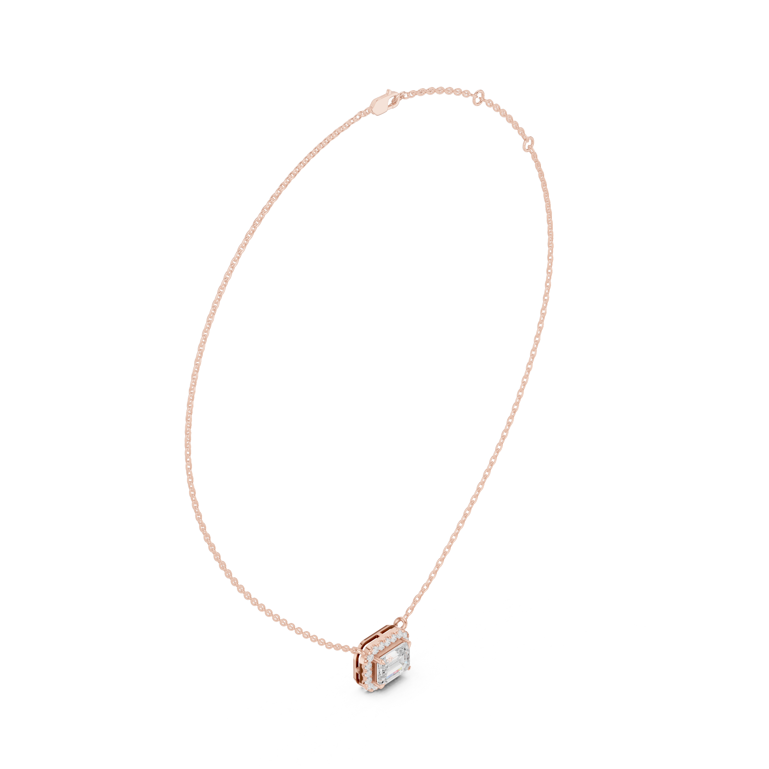 Minimal Luxe Moissanite Solitaire Pendant Necklace