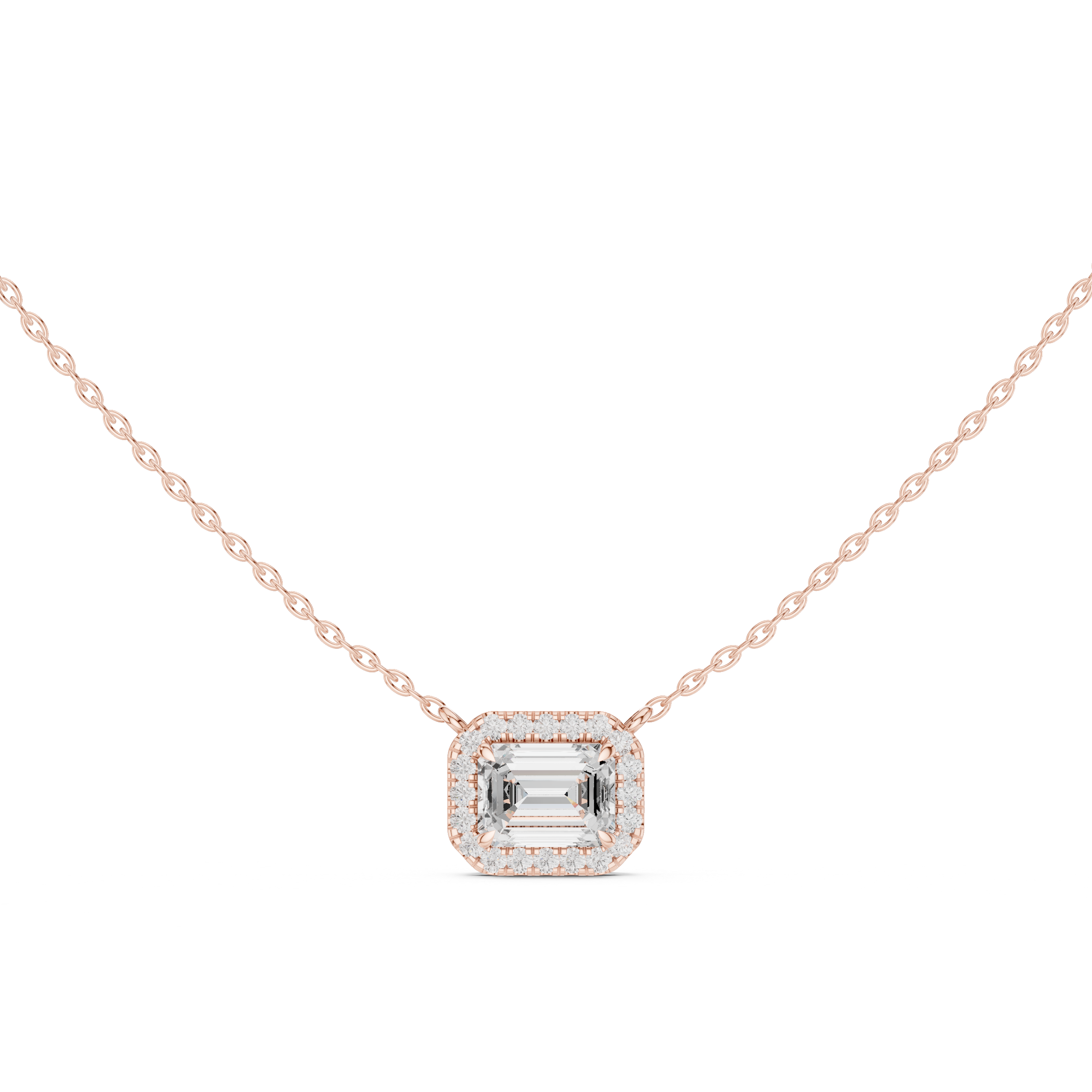 Minimal Luxe Moissanite Solitaire Pendant Necklace