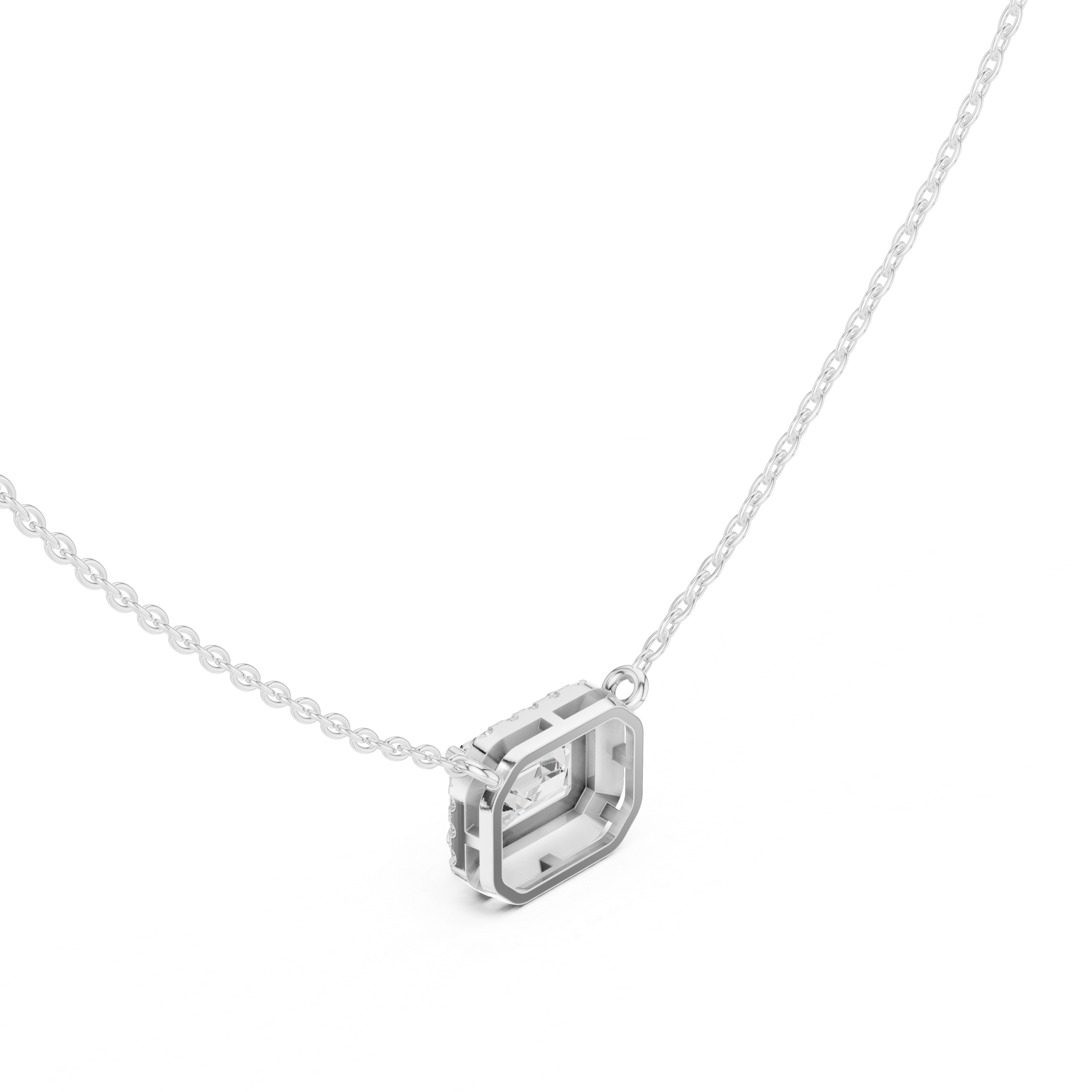 Minimal Luxe Moissanite Solitaire Pendant Necklace