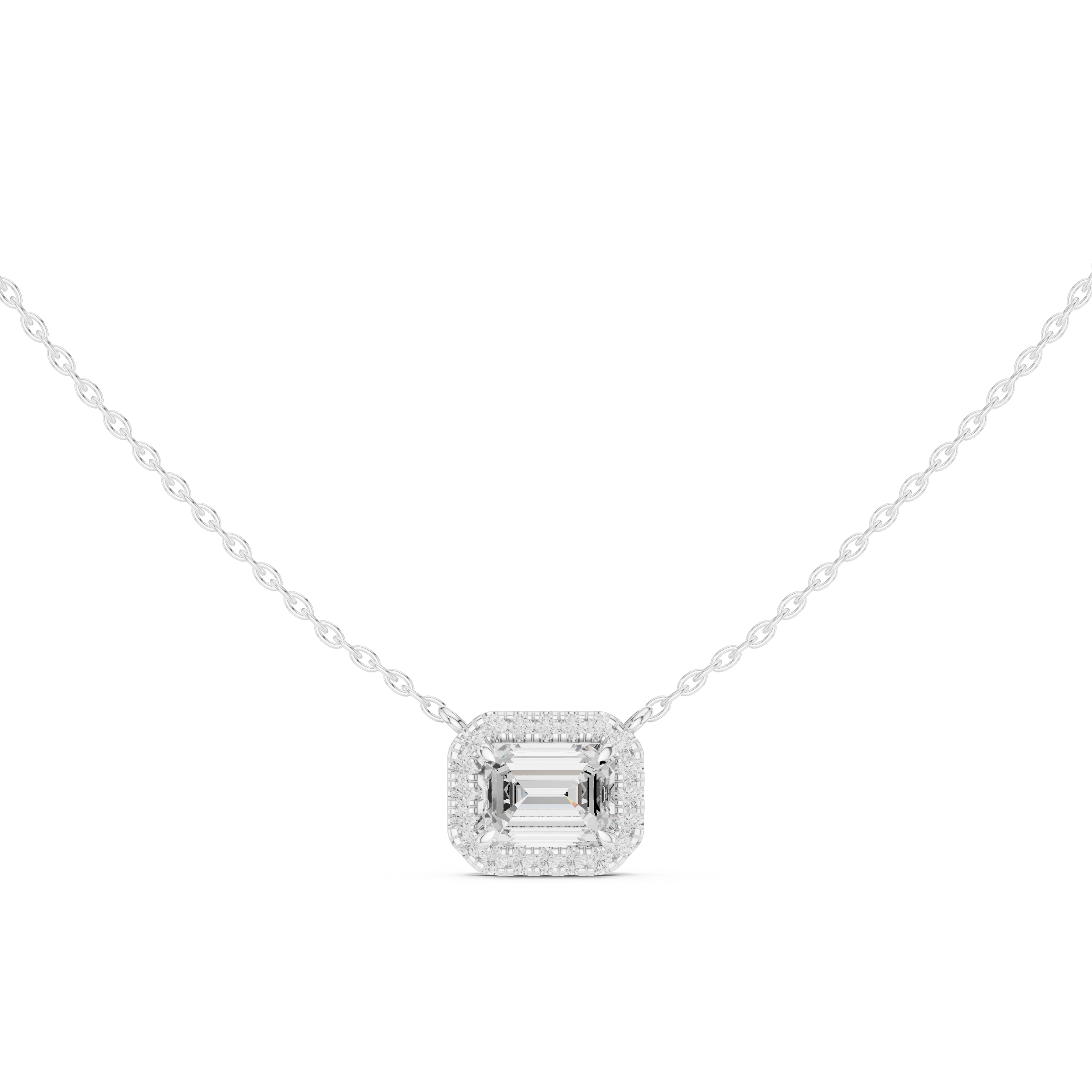 Minimal Luxe Moissanite Solitaire Pendant Necklace