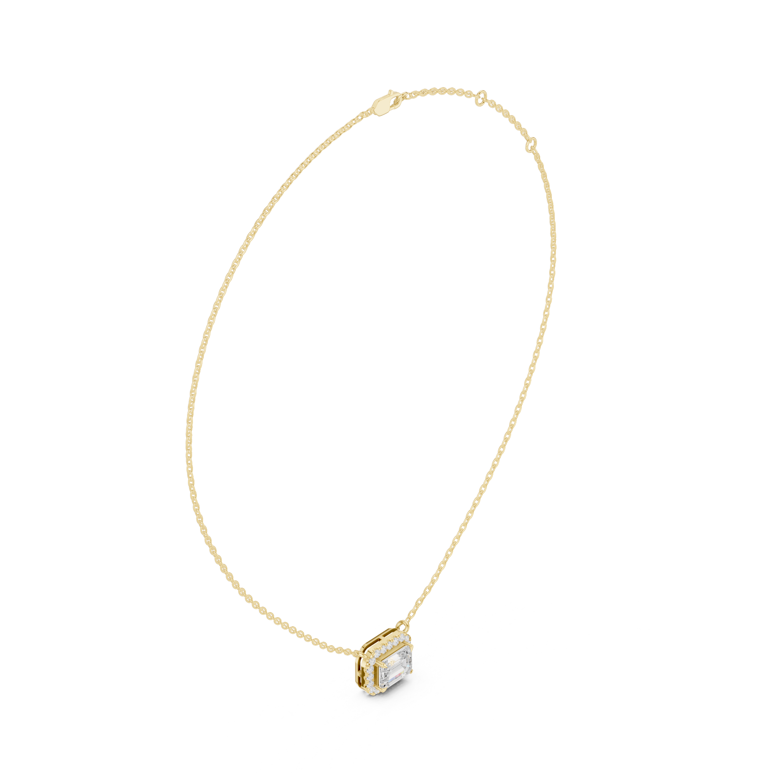 Minimal Luxe Moissanite Solitaire Pendant Necklace