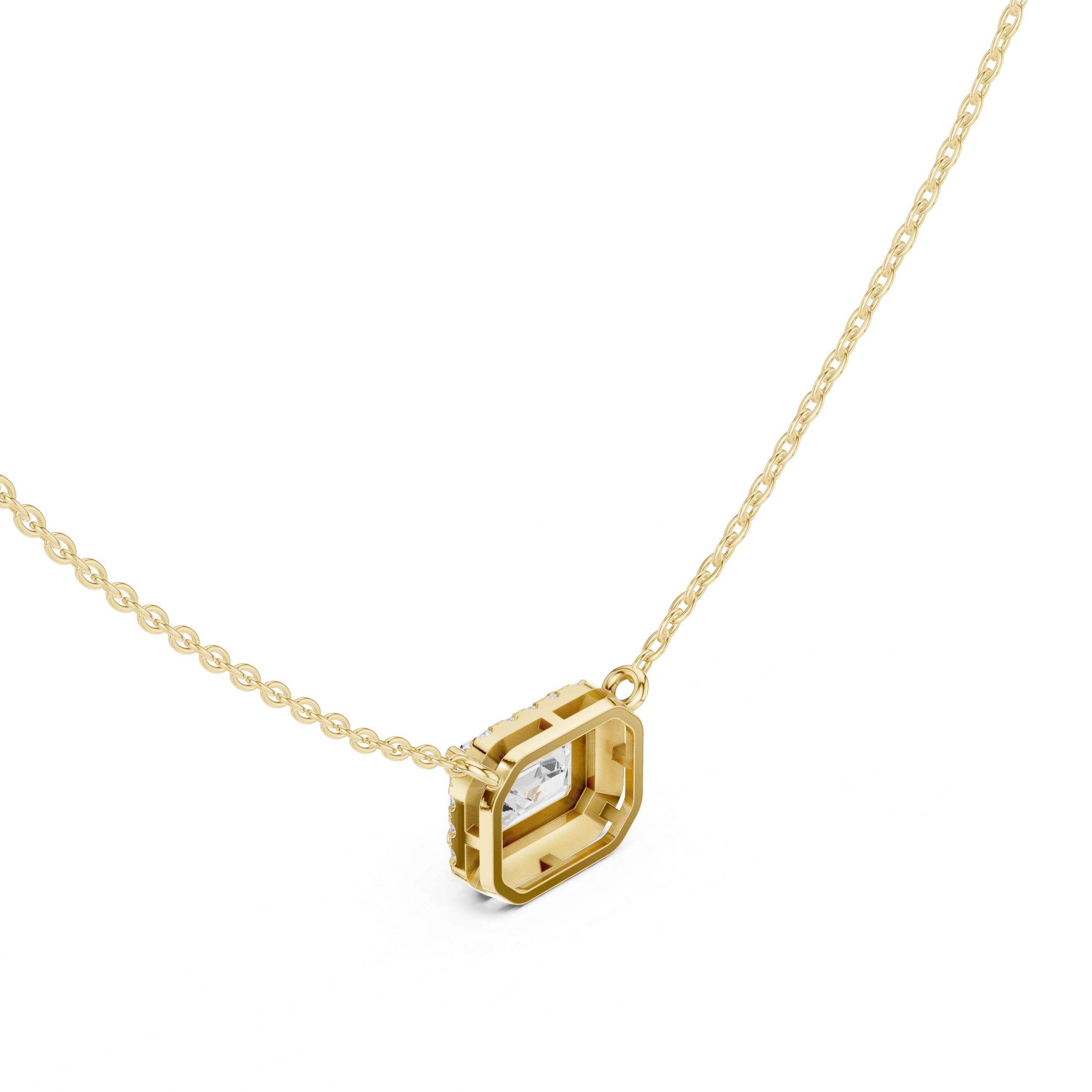 Minimal Luxe Moissanite Solitaire Pendant Necklace
