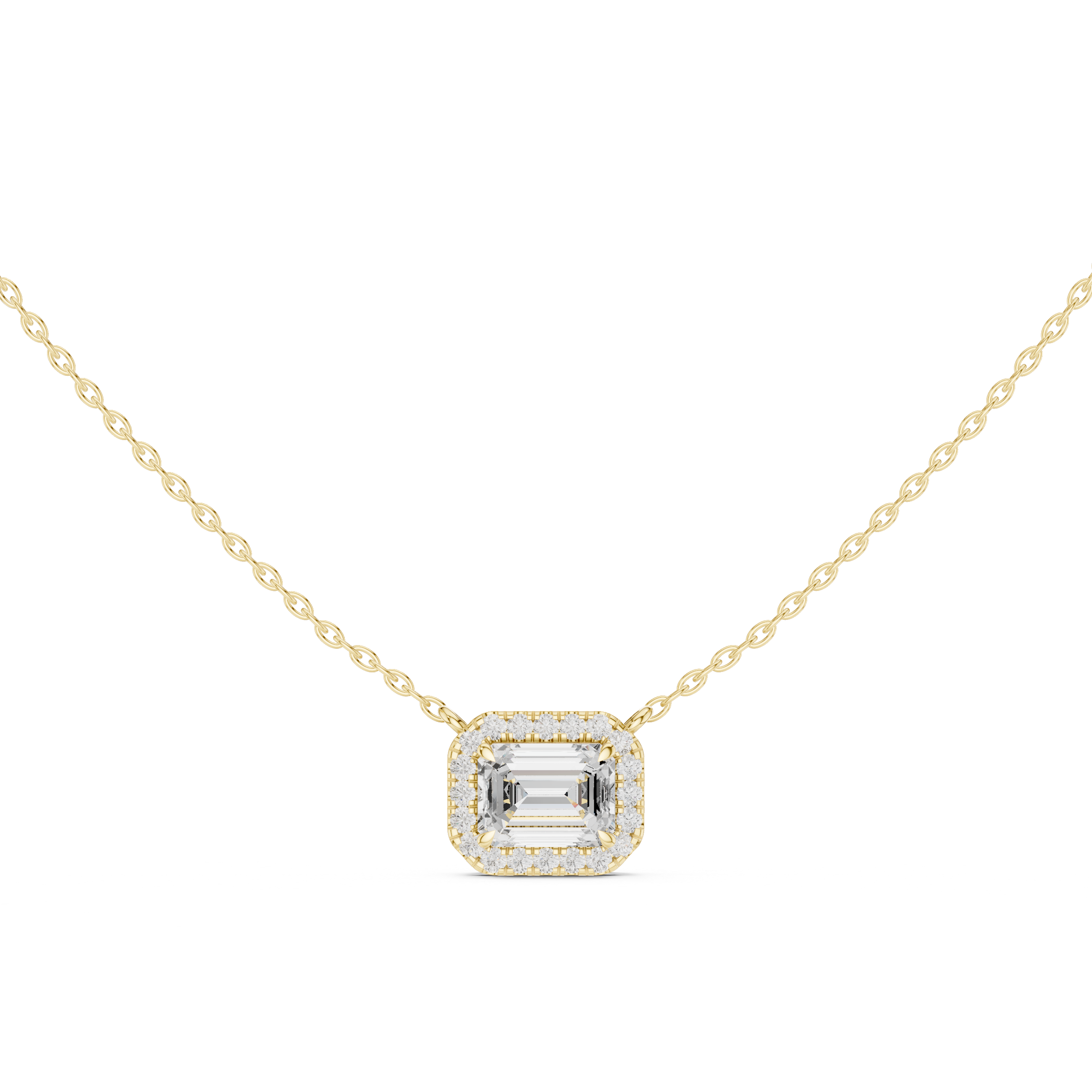 Minimal Luxe Moissanite Solitaire Pendant Necklace
