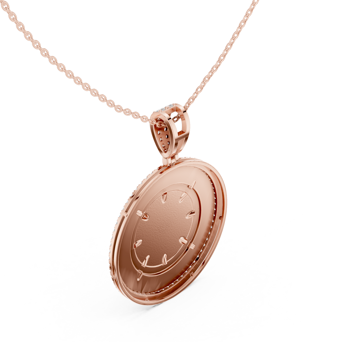 Luxe Compass Moissanite Pendant Necklace