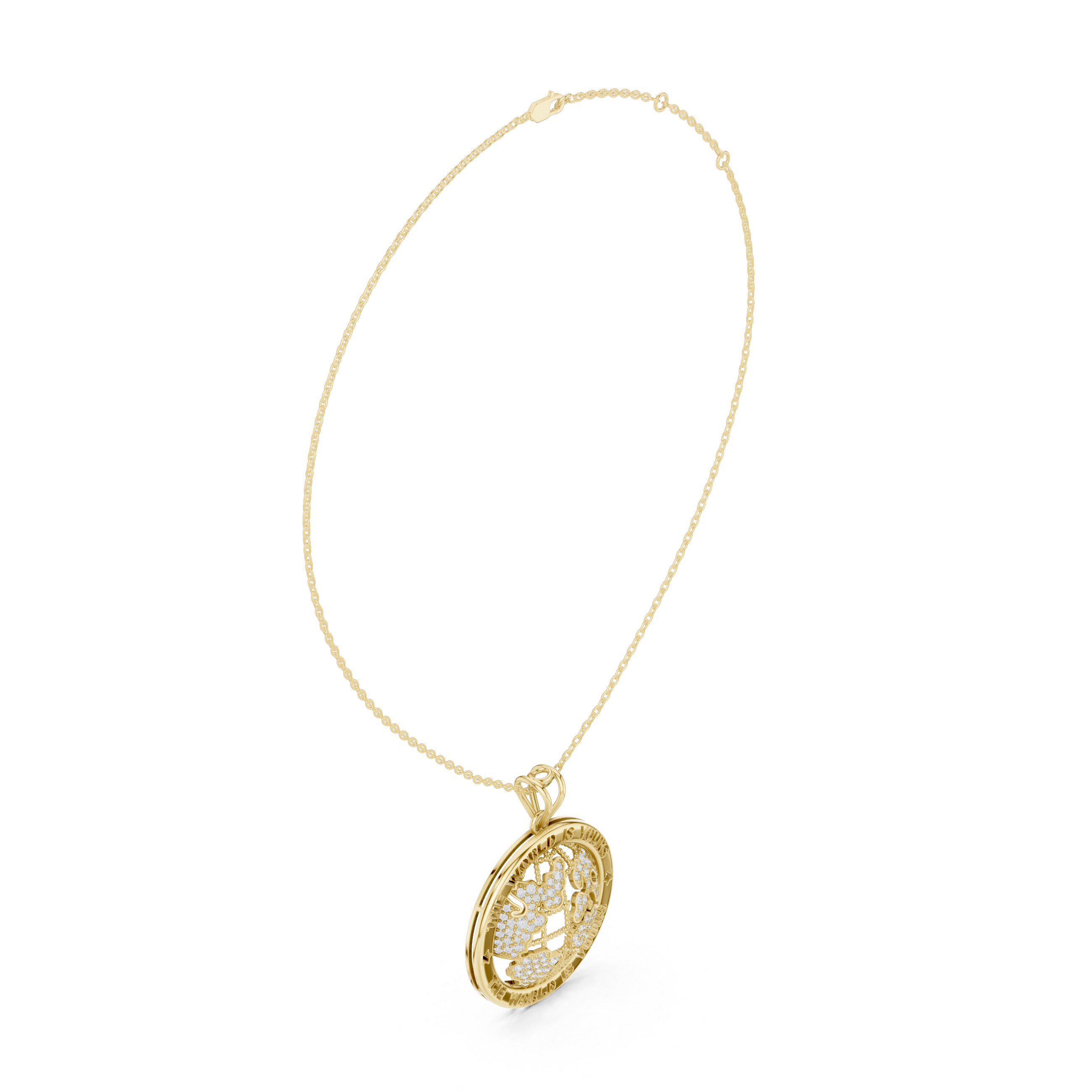 Luxe Zodiac Moissanite Medallion Pendant Necklace