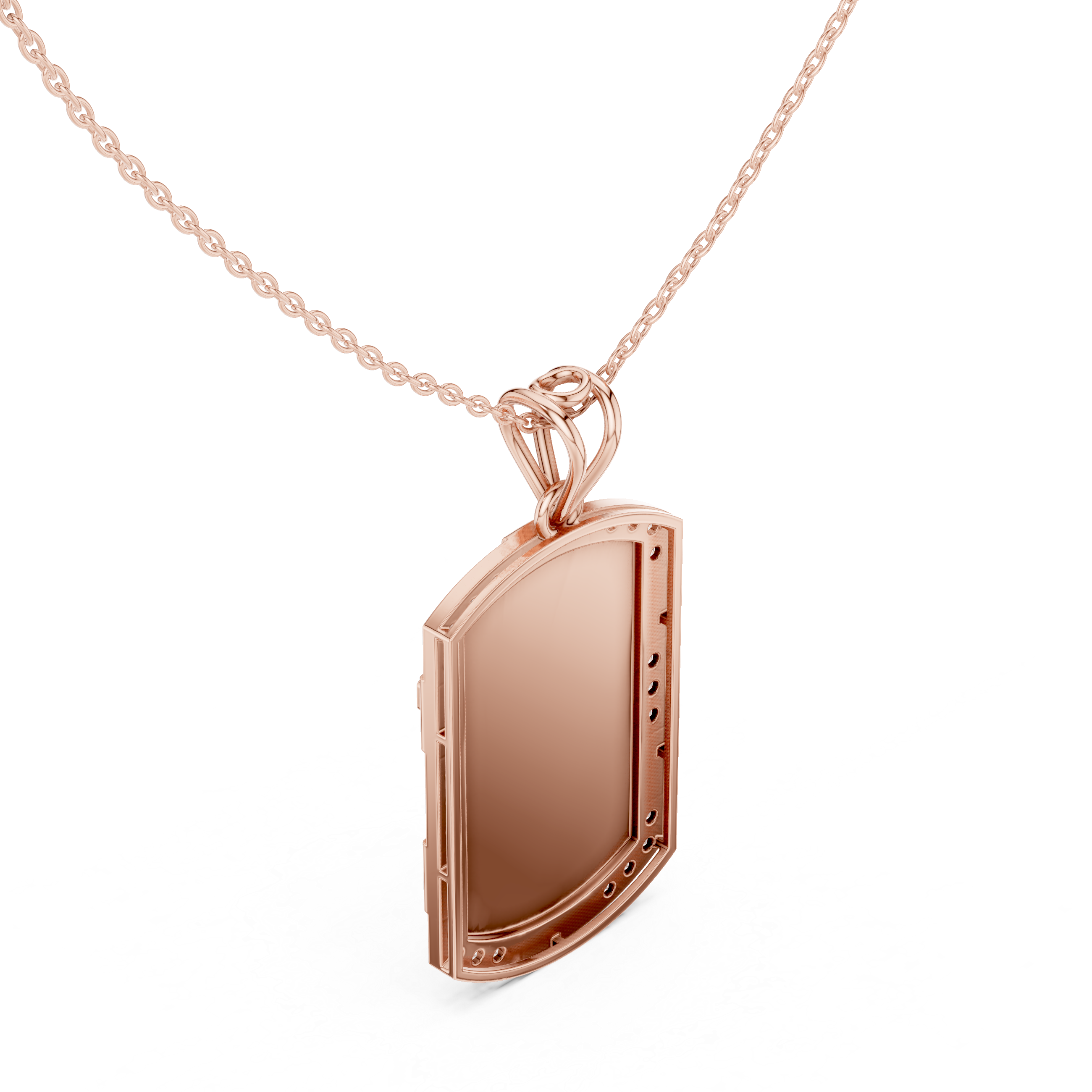 Luxe Shield Engravable Pendant Necklace