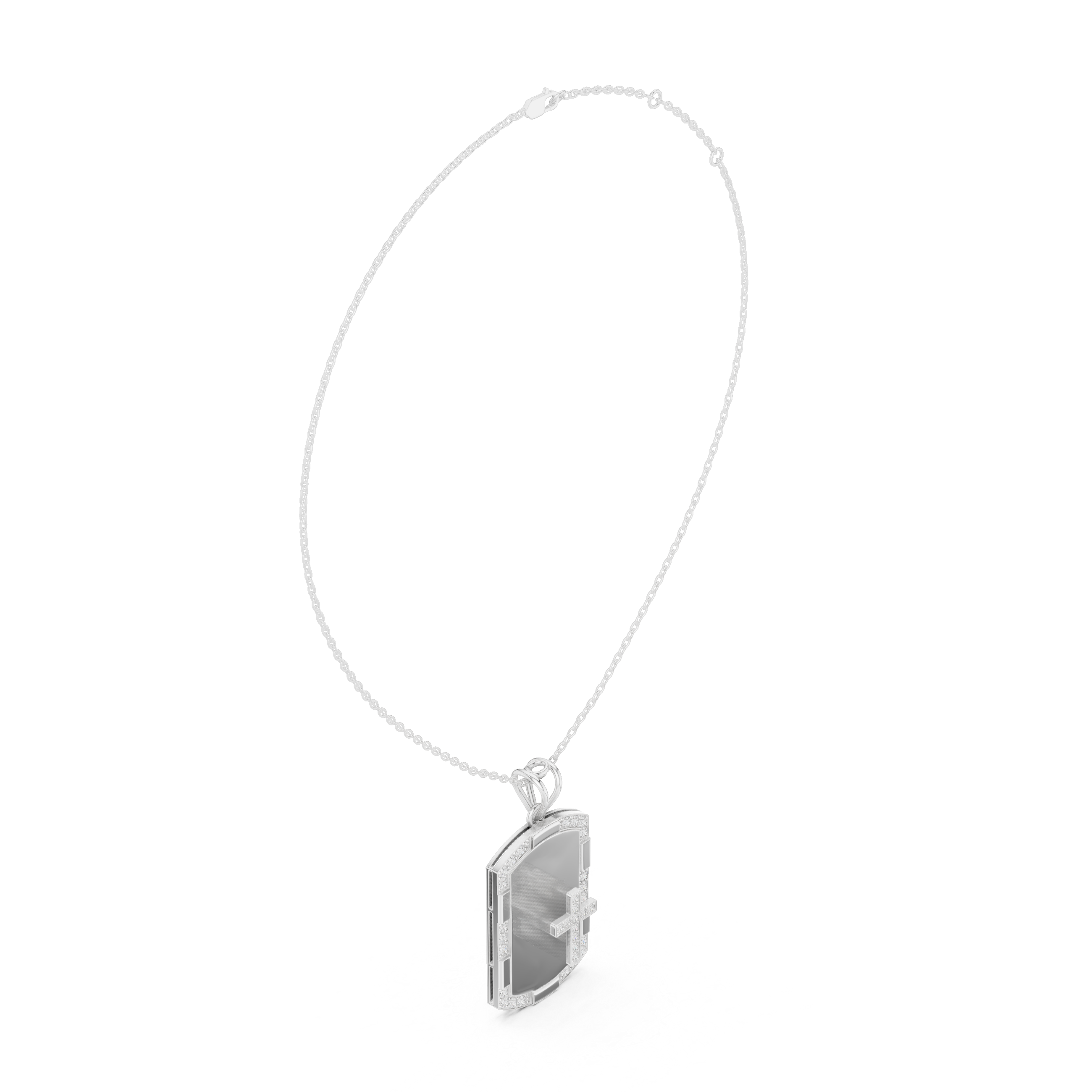 Luxe Shield Engravable Pendant Necklace