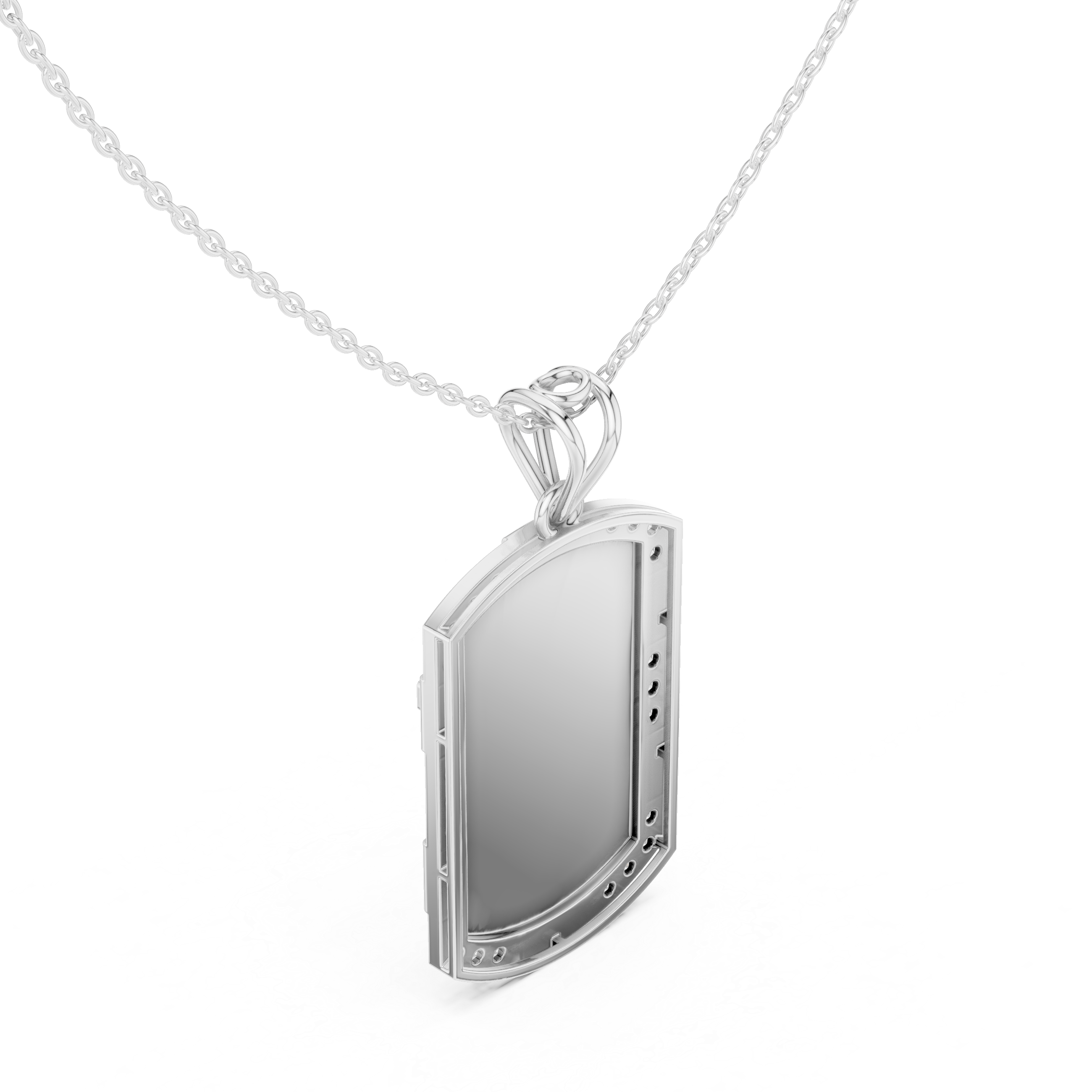 Luxe Shield Engravable Pendant Necklace