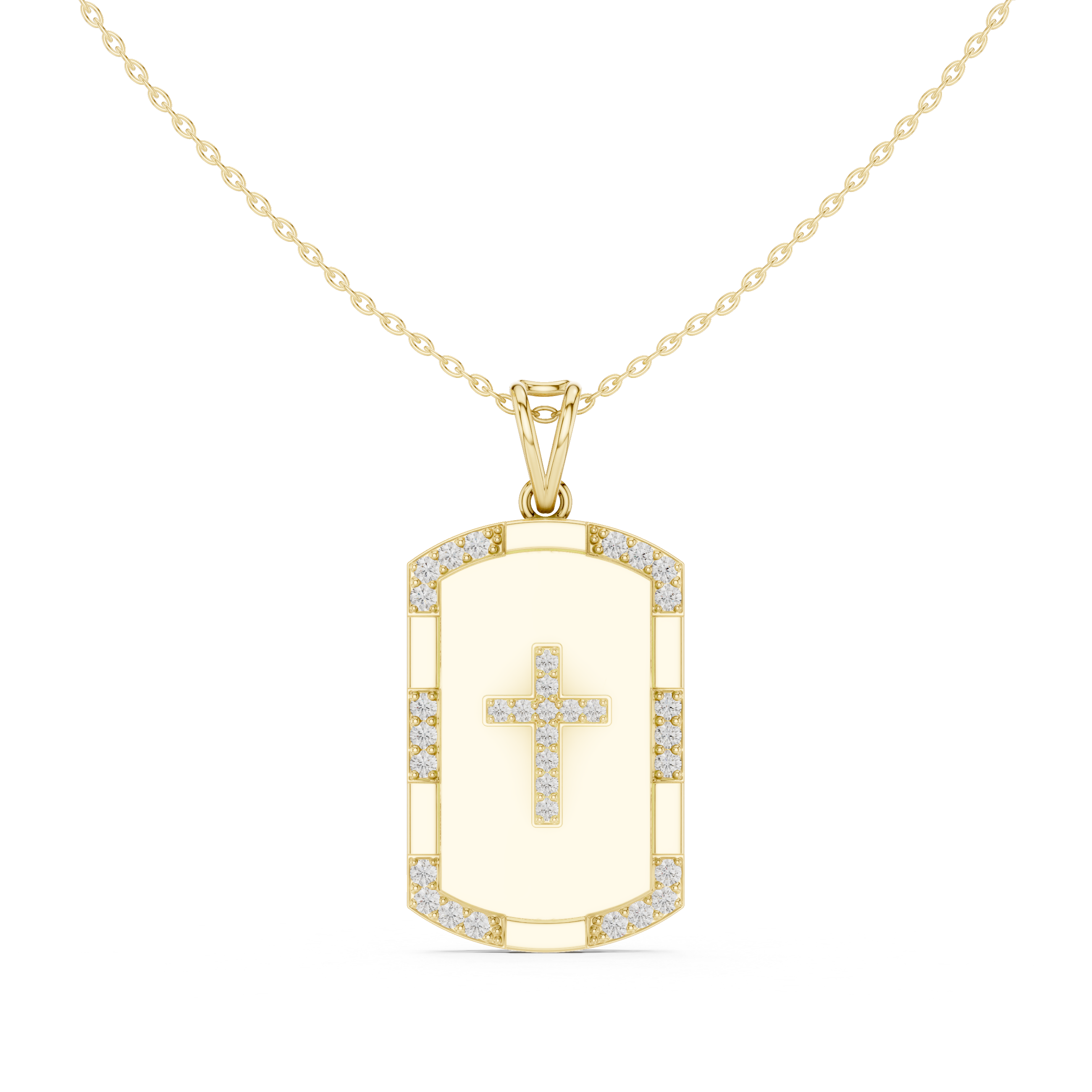 Luxe Shield Engravable Pendant Necklace