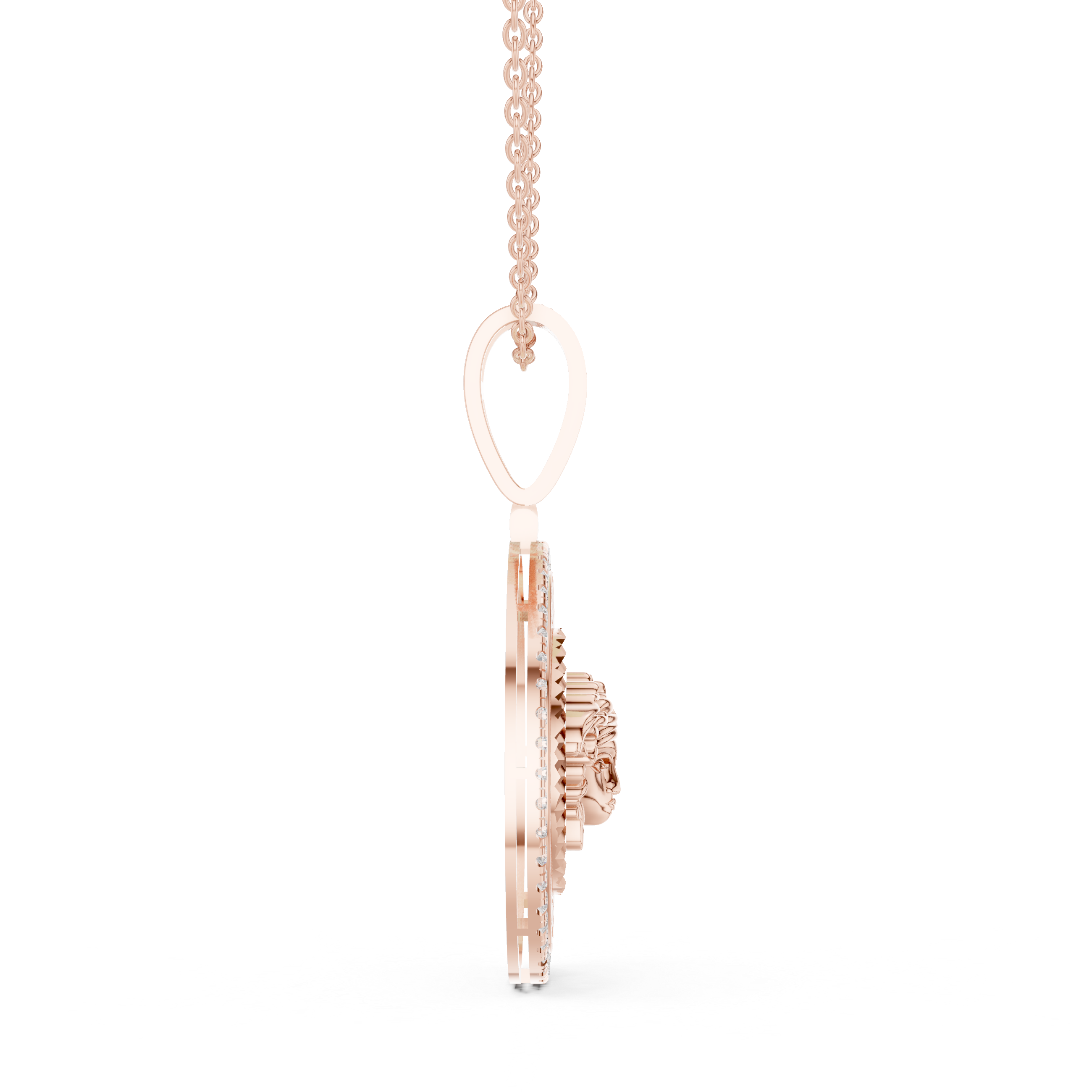 Luxe Medusa Moissanite Medallion Pendant Necklace