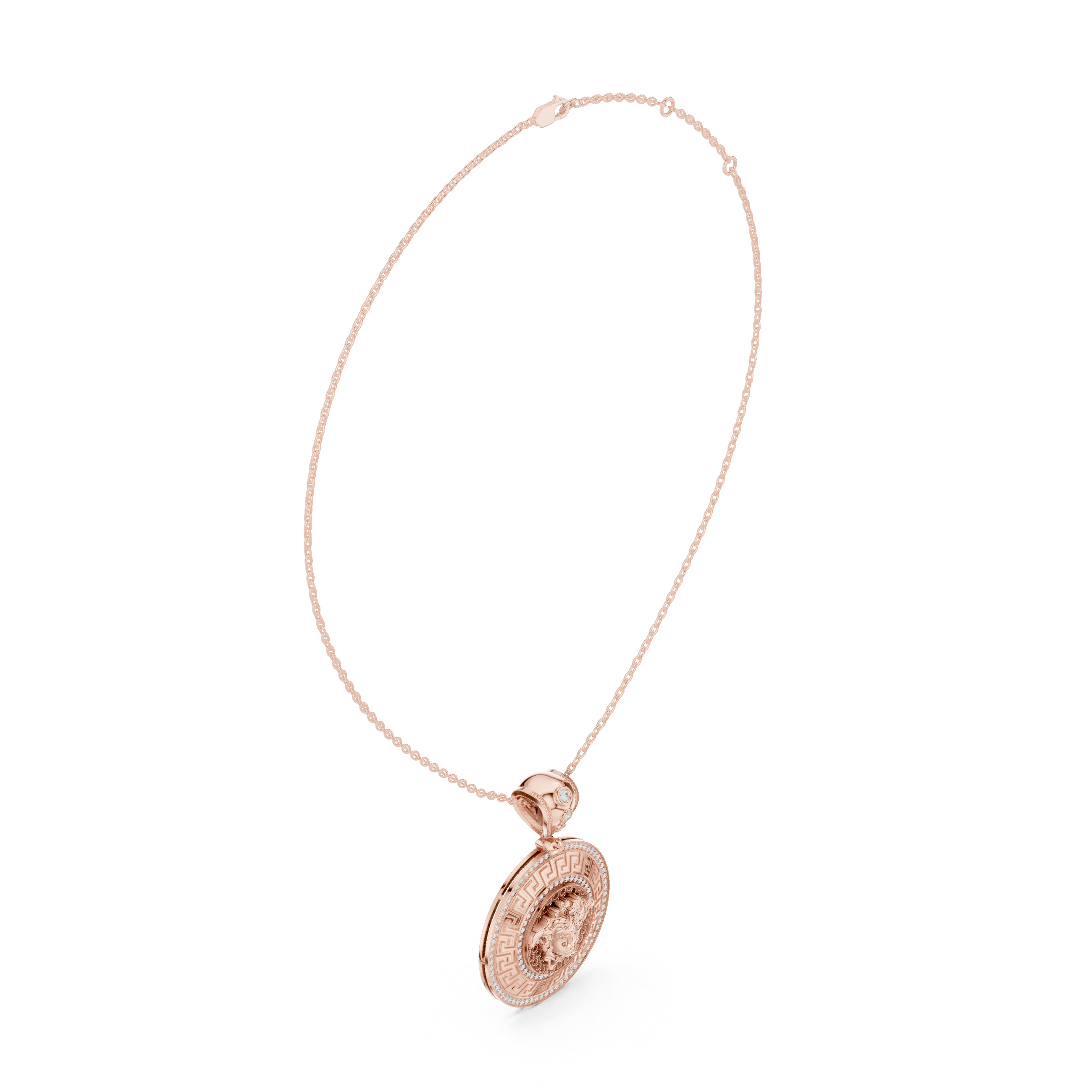 Luxe Heart Bail Engravable Locket Pendant Necklace