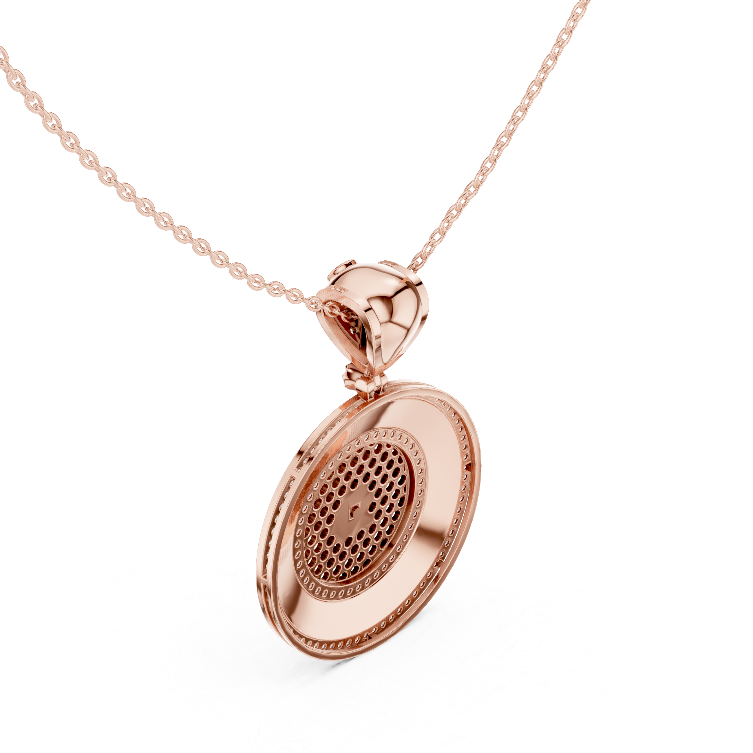Luxe Heart Bail Engravable Locket Pendant Necklace