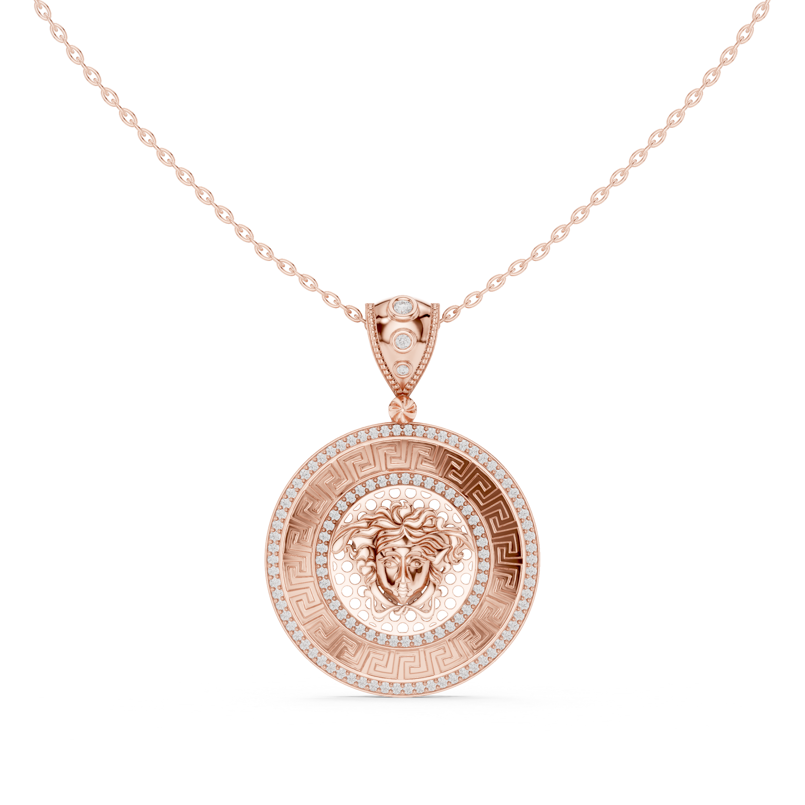 Luxe Heart Bail Engravable Locket Pendant Necklace