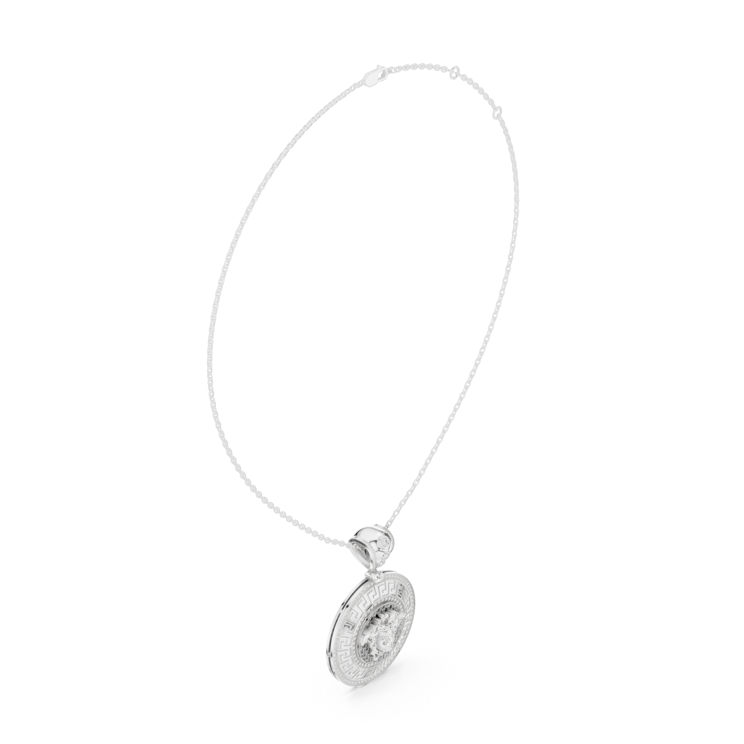 Luxe Heart Bail Engravable Locket Pendant Necklace