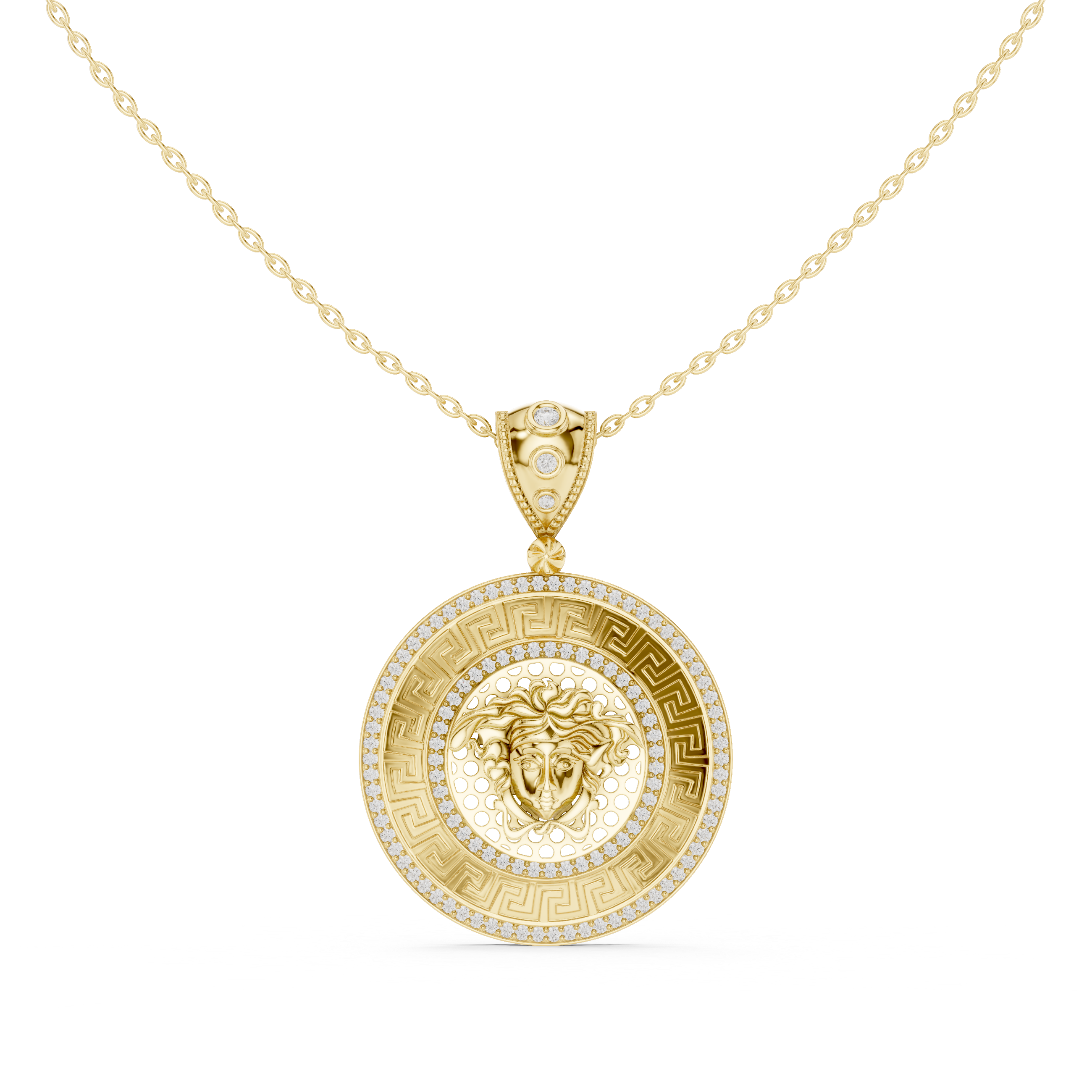 Luxe Heart Bail Engravable Locket Pendant Necklace