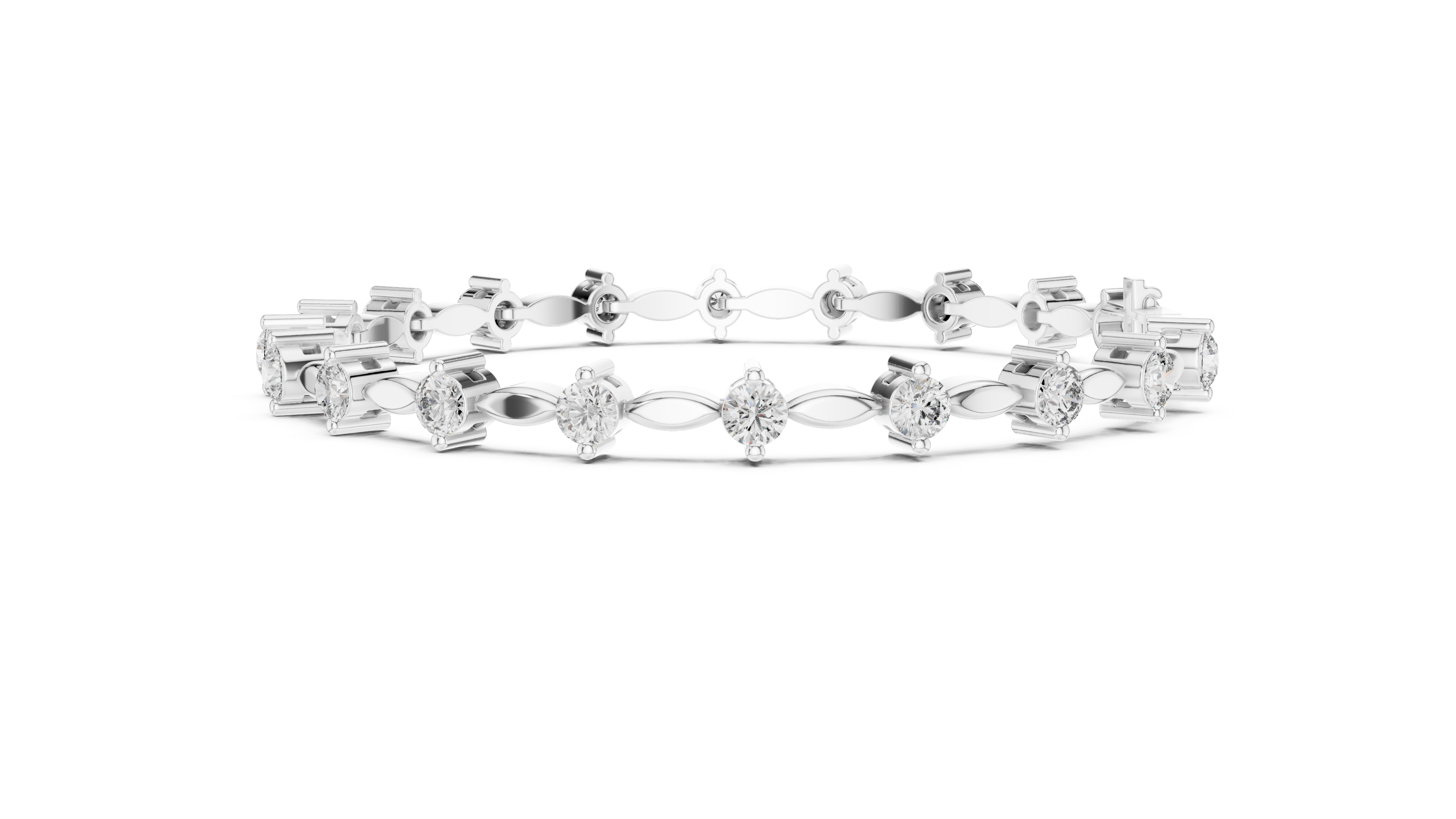 Rose Gold Moissanite Tennis Bracelet – Elegant Diamond-Like Sparkle