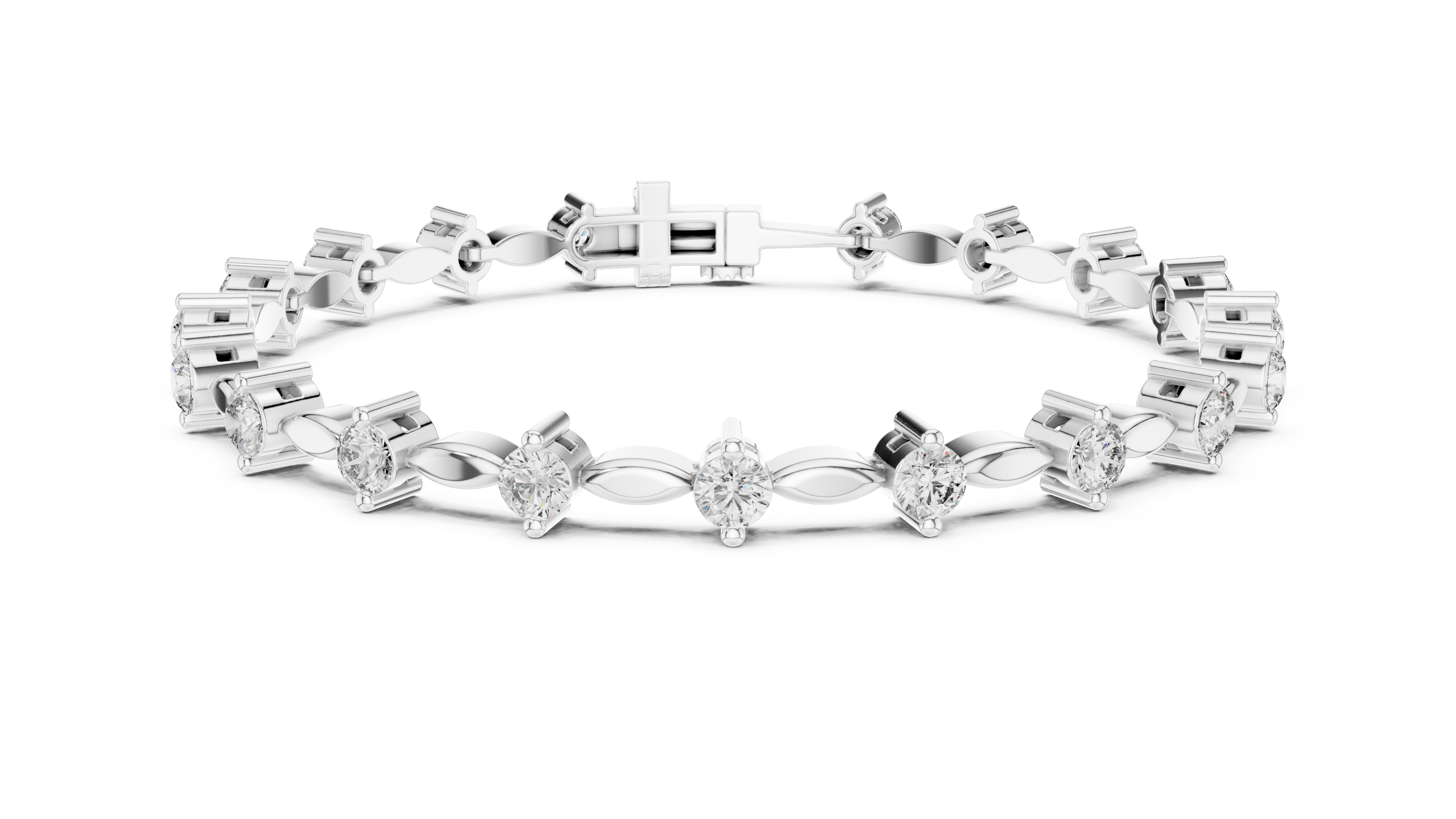 Rose Gold Moissanite Tennis Bracelet – Elegant Diamond-Like Sparkle