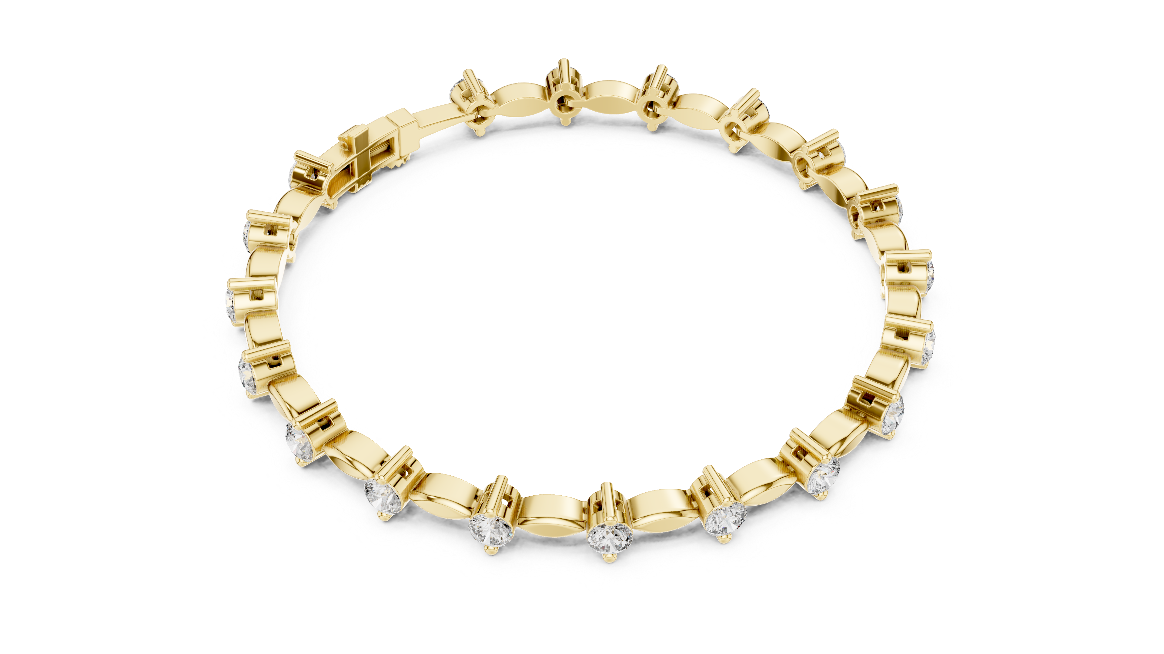 Rose Gold Moissanite Tennis Bracelet – Elegant Diamond-Like Sparkle