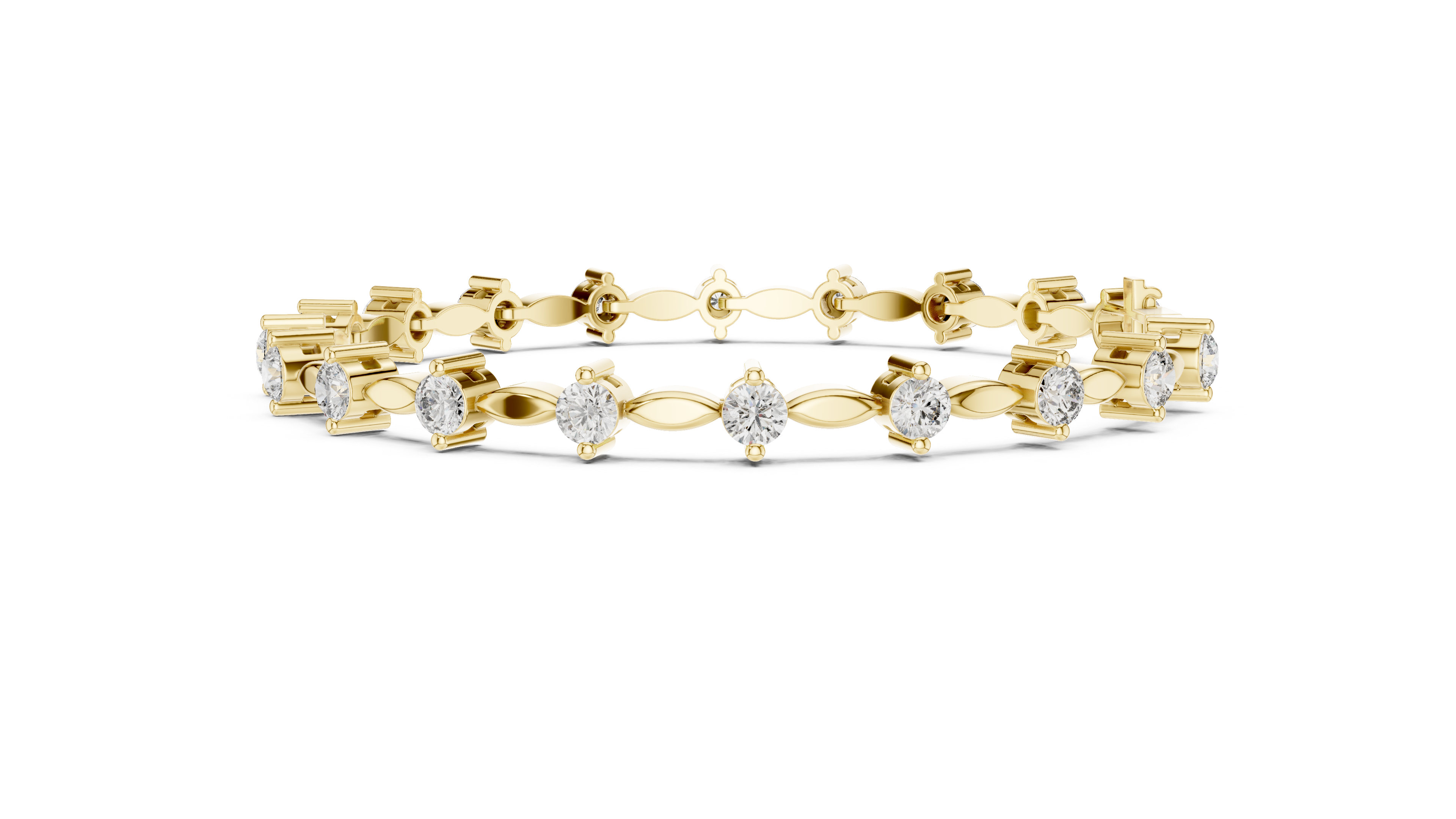 Rose Gold Moissanite Tennis Bracelet – Elegant Diamond-Like Sparkle