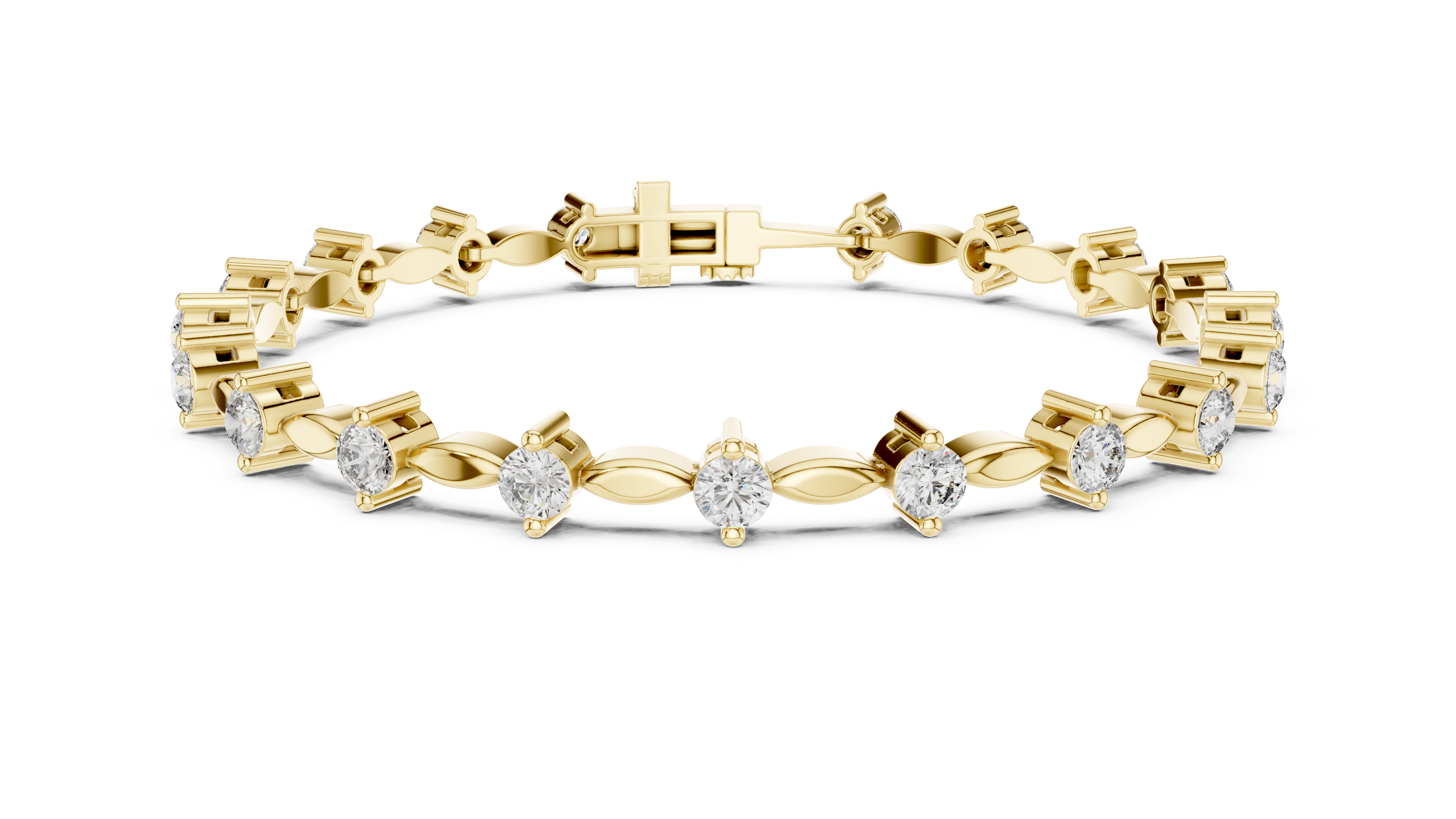 Rose Gold Moissanite Tennis Bracelet – Elegant Diamond-Like Sparkle