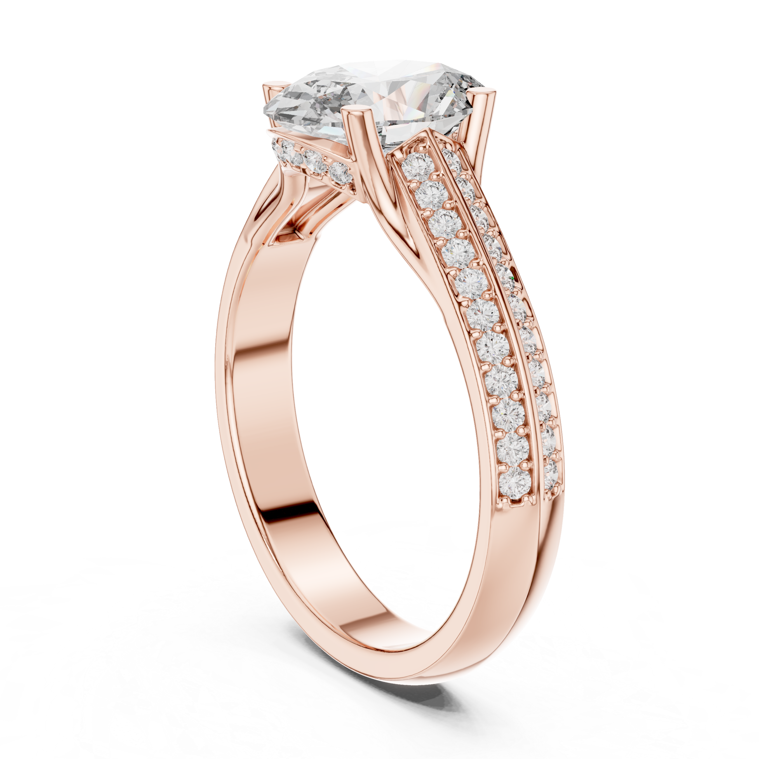 Oval Cut Brilliant Moissanite Diamond VVS1 Eternity Engagement Ring