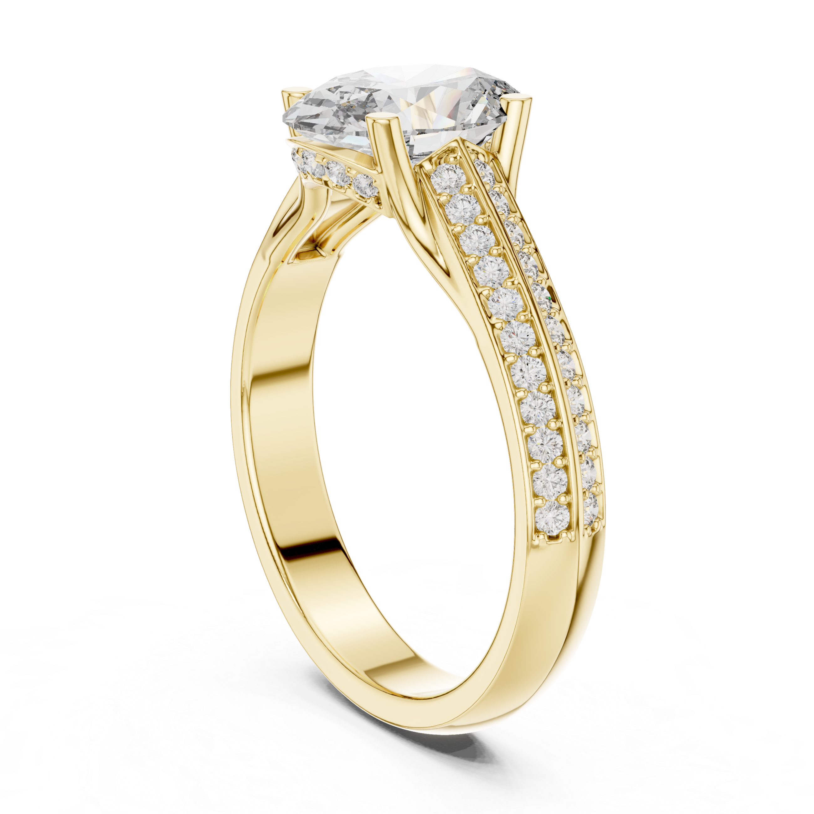 Oval Cut Brilliant Moissanite Diamond VVS1 Eternity Engagement Ring