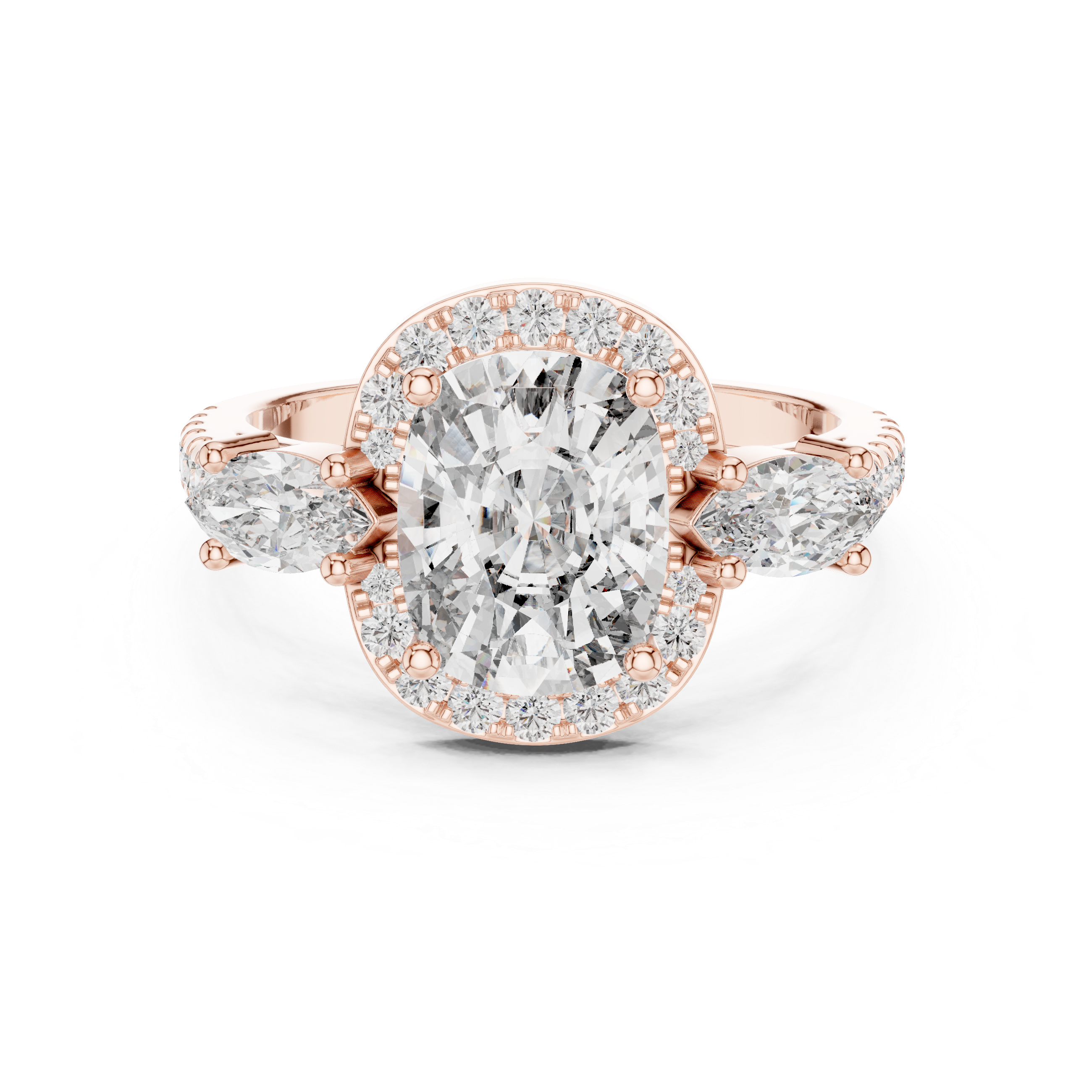 Oval & Marquise Brilliant Moissanite Diamond VVS1 Eternity Engagement Ring
