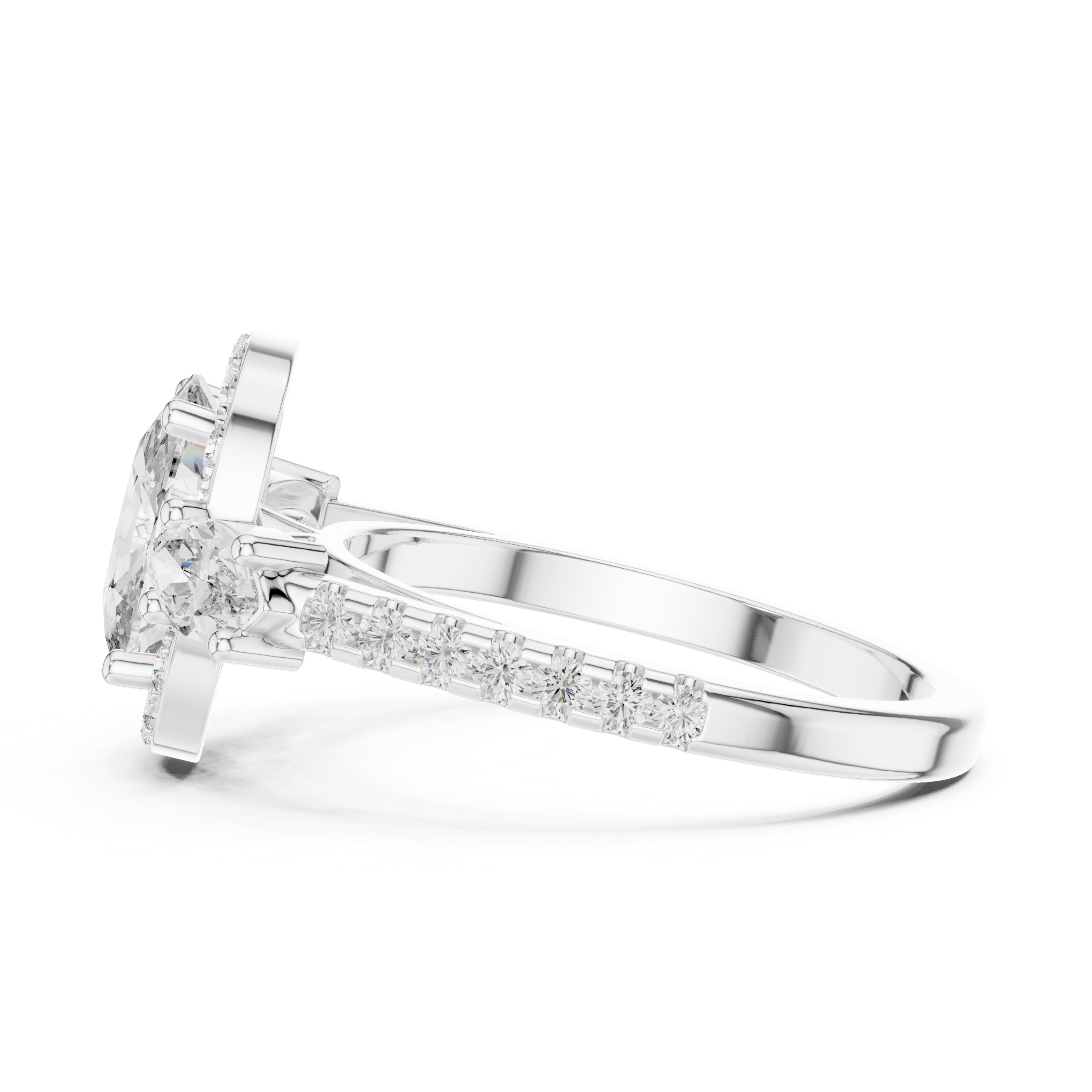 Oval & Marquise Brilliant Moissanite Diamond VVS1 Eternity Engagement Ring