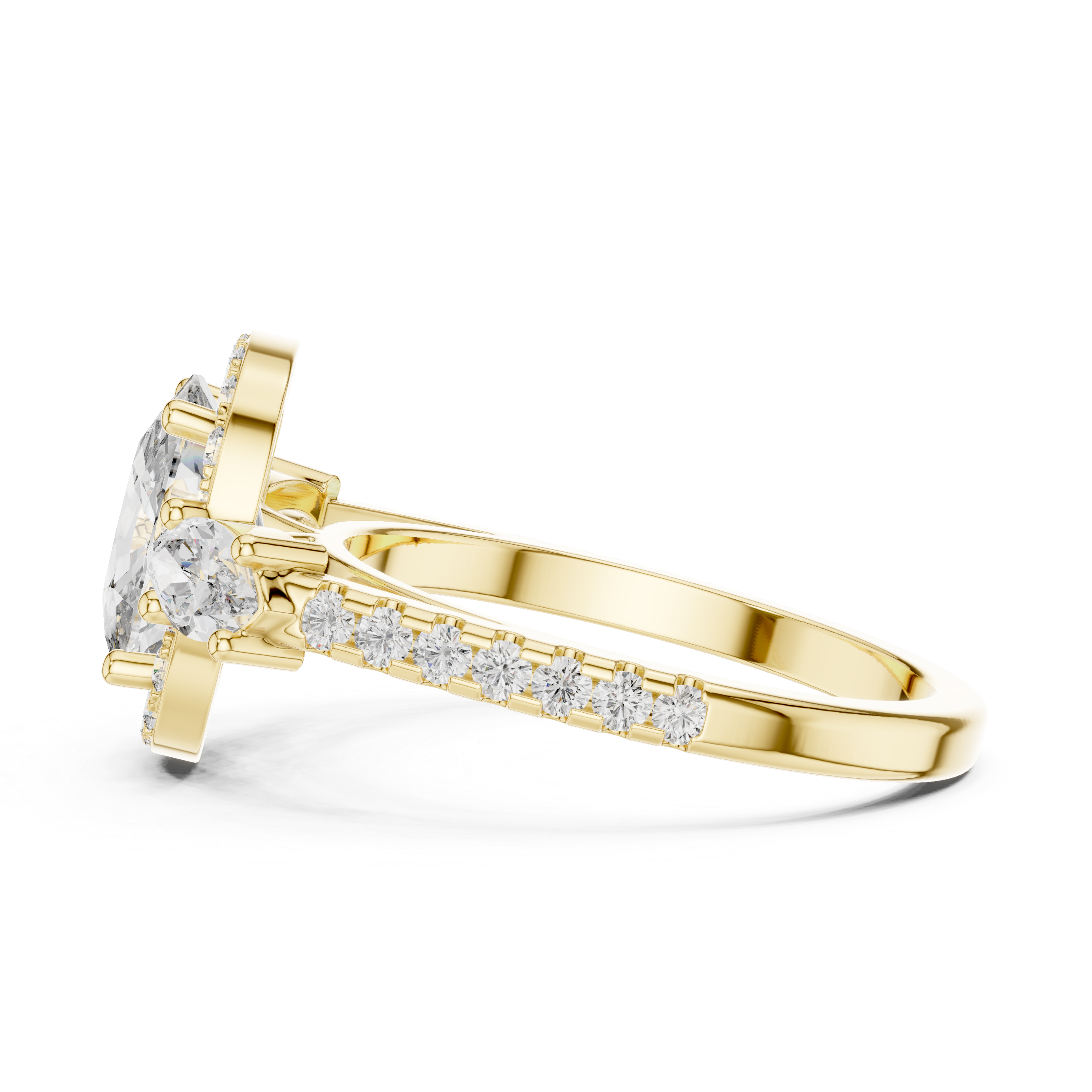 Oval & Marquise Brilliant Moissanite Diamond VVS1 Eternity Engagement Ring