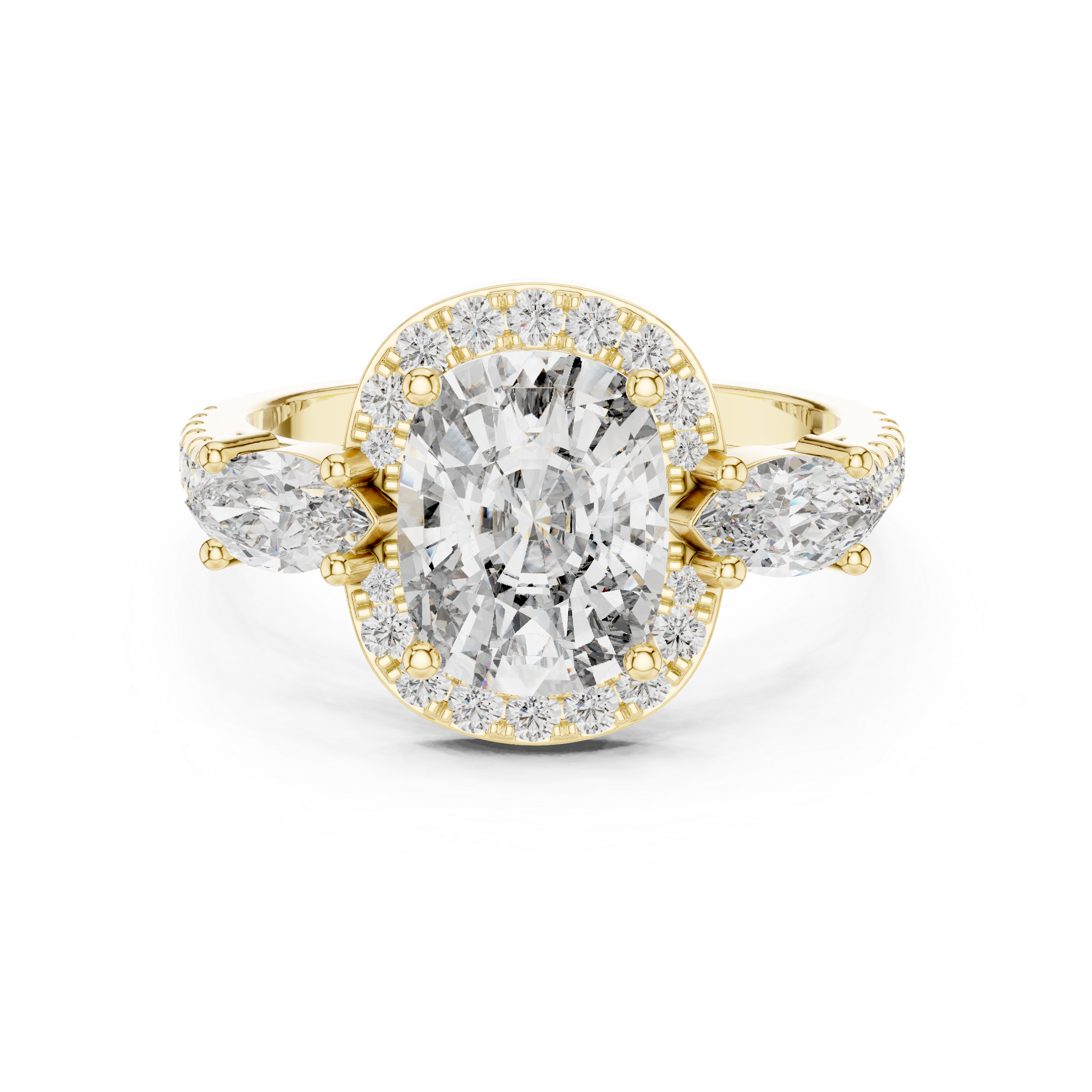 Oval & Marquise Brilliant Moissanite Diamond VVS1 Eternity Engagement Ring