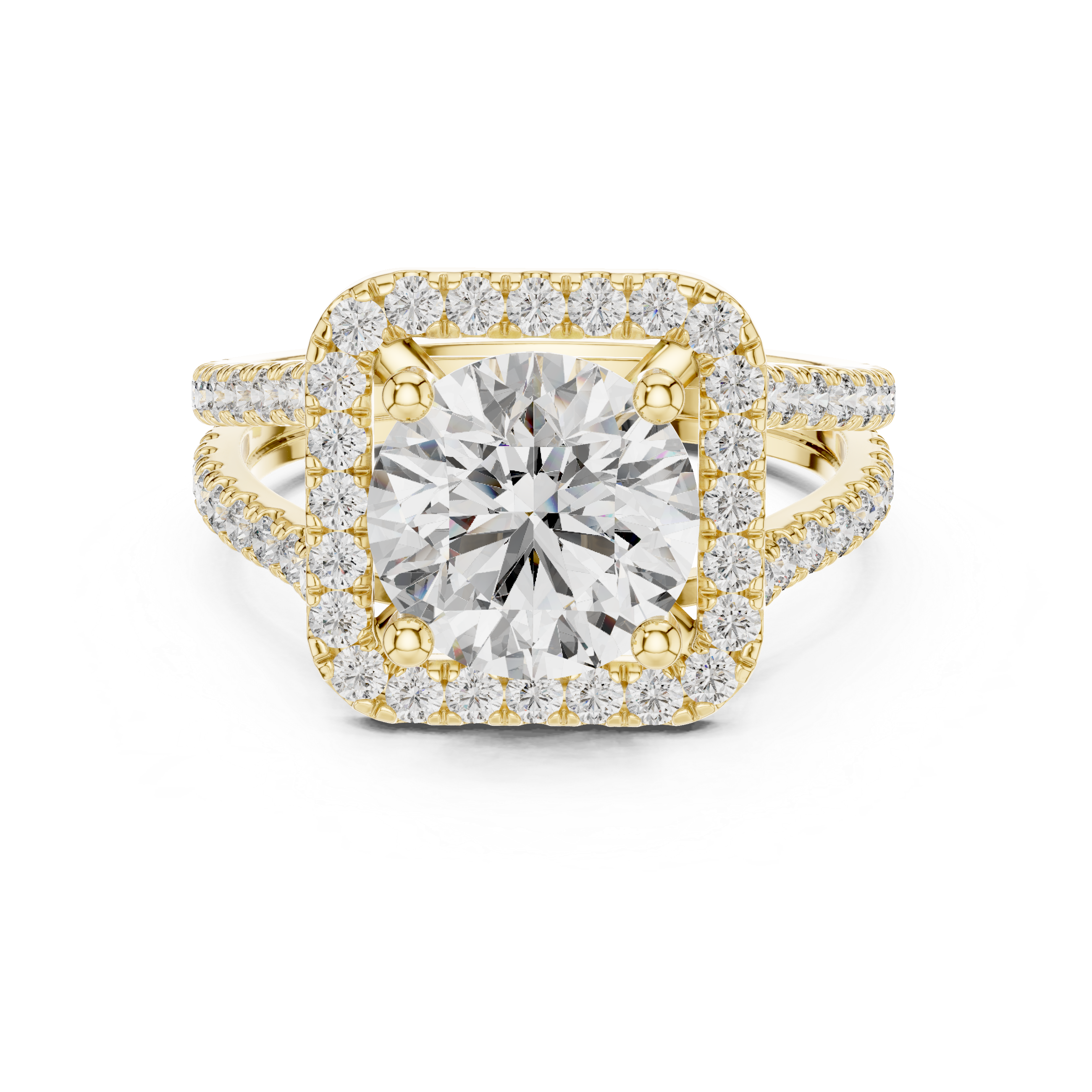 Round Brilliant Moissanite Diamond VVS1 Eternity Engagement Ring