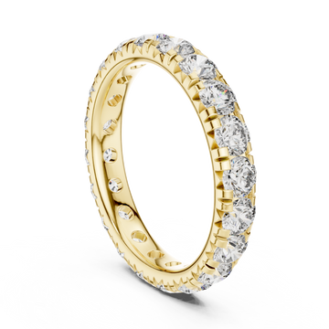 Round Cut Brilliant Moissanite Diamond VVS1 Eternity Band