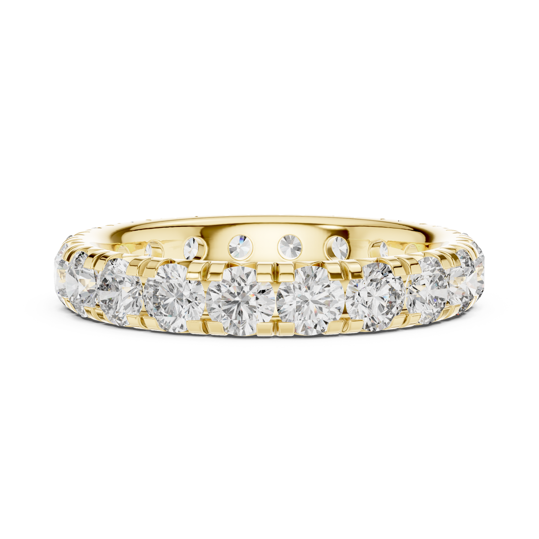 Round Cut Brilliant Moissanite Diamond VVS1 Eternity Band