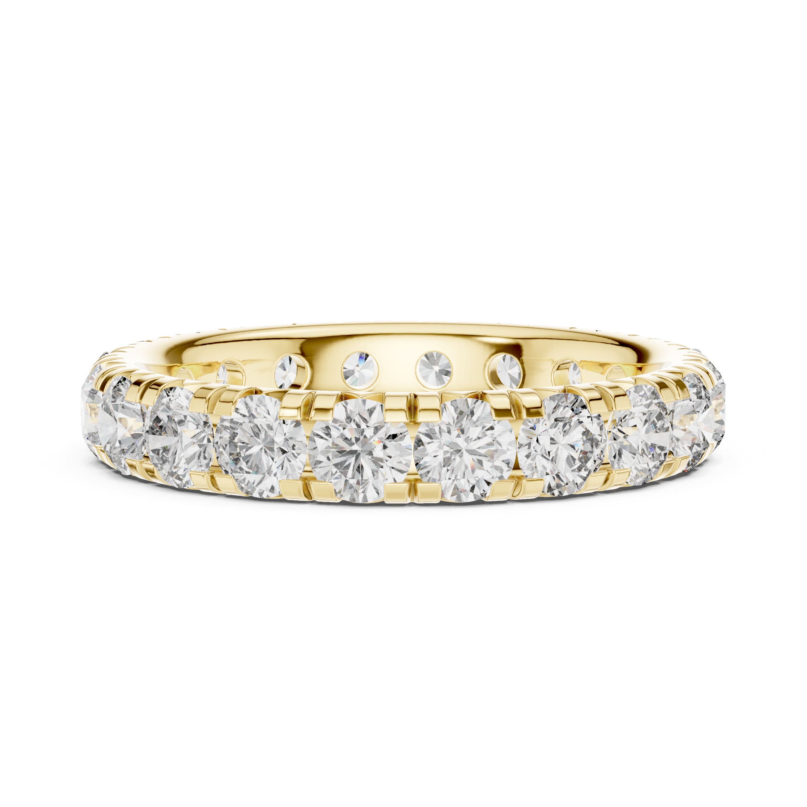 Round Cut Brilliant Moissanite Diamond VVS1 Eternity Band