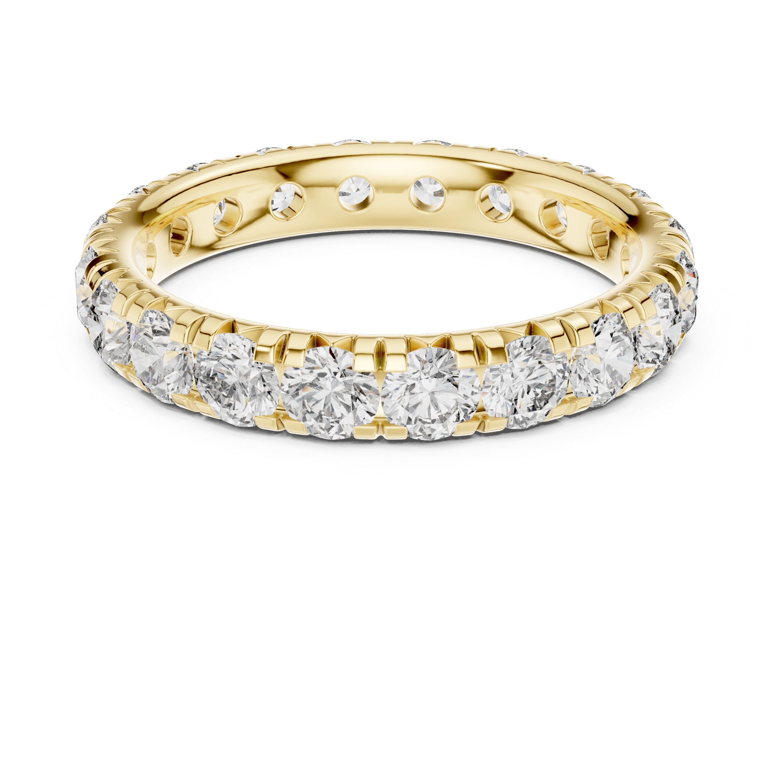 Round Cut Brilliant Moissanite Diamond VVS1 Eternity Band