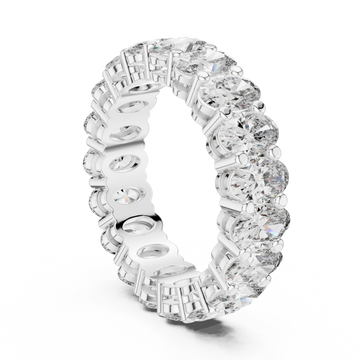 Oval Cut Brilliant Moissanite Diamond VVS1 Eternity Band