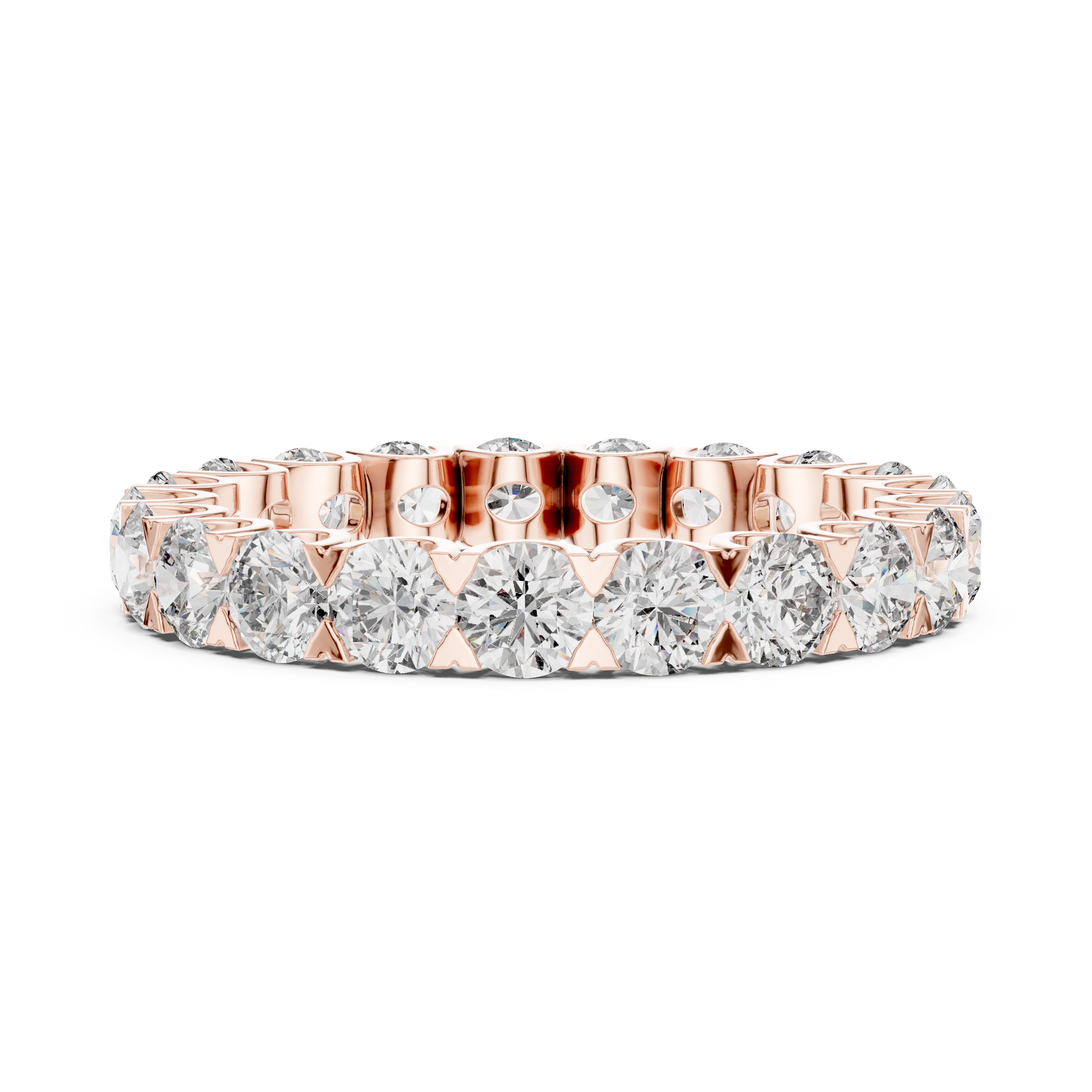 Round Cut Brilliant Moissanite Diamond VVS1 Eternity Band