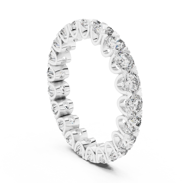 Round Cut Brilliant Moissanite Diamond VVS1 Eternity Band