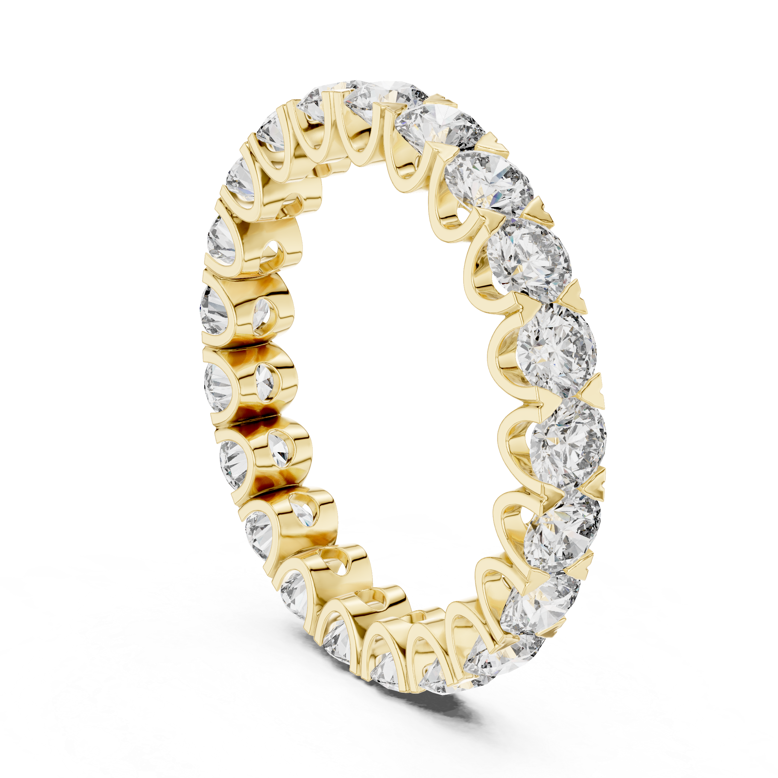 Round Cut Brilliant Moissanite Diamond VVS1 Eternity Band