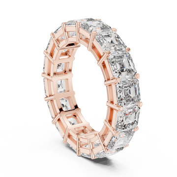 Asscher Cut Brilliant Moissanite Diamond VVS1 Eternity Band