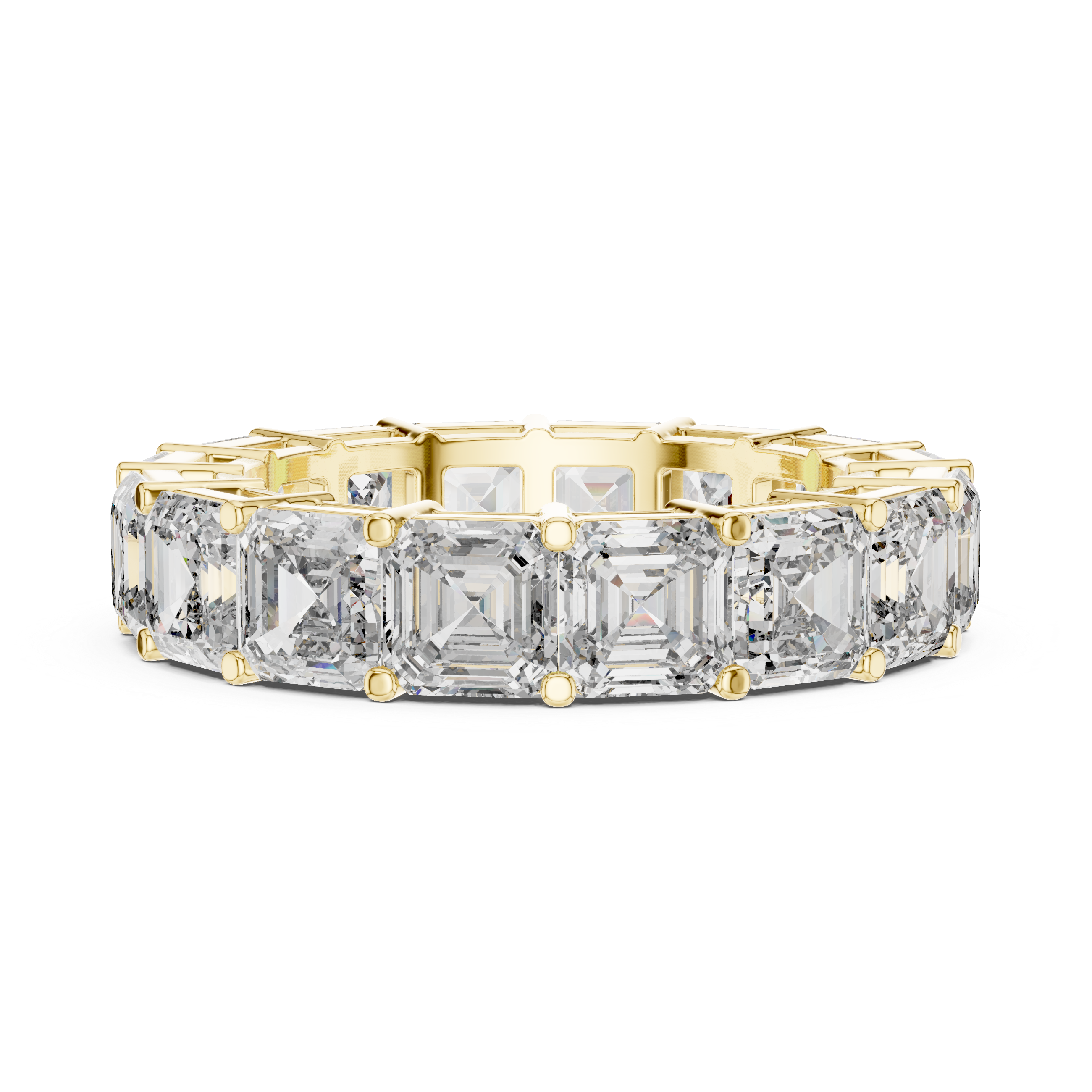 Asscher Cut Brilliant Moissanite Diamond VVS1 Eternity Band