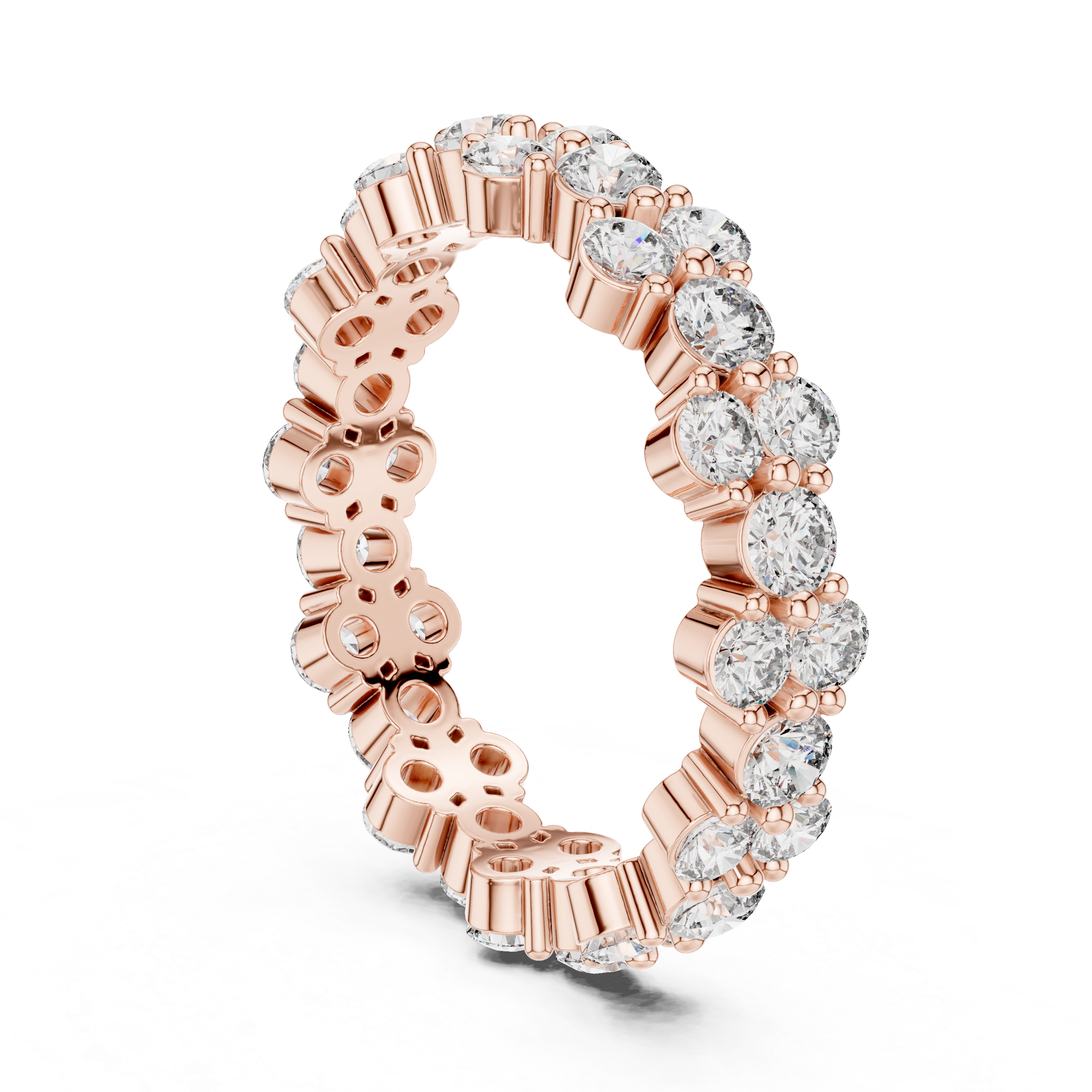 Round Cut Brilliant Moissanite Diamond VVS1 Eternity Band