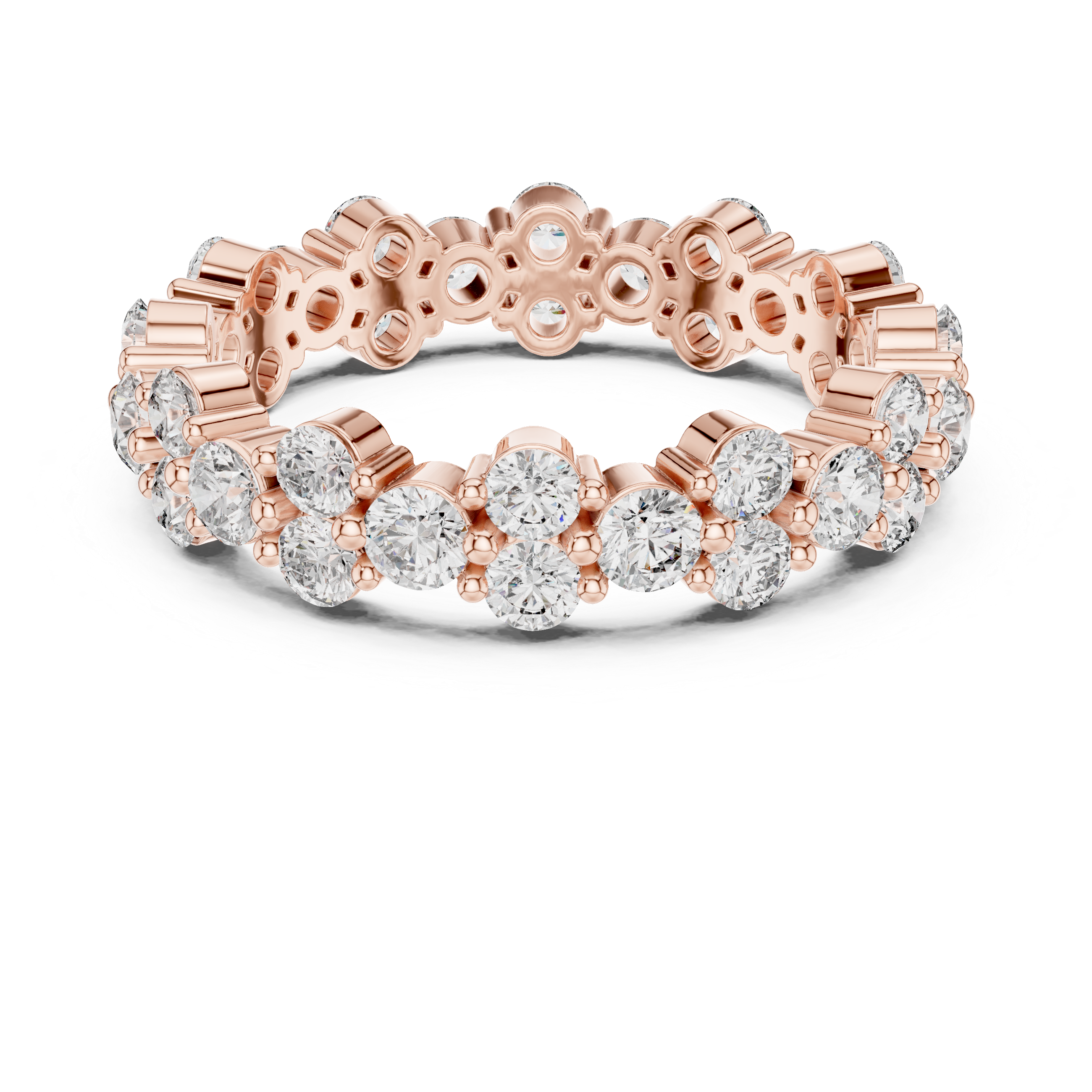 Round Cut Brilliant Moissanite Diamond VVS1 Eternity Band