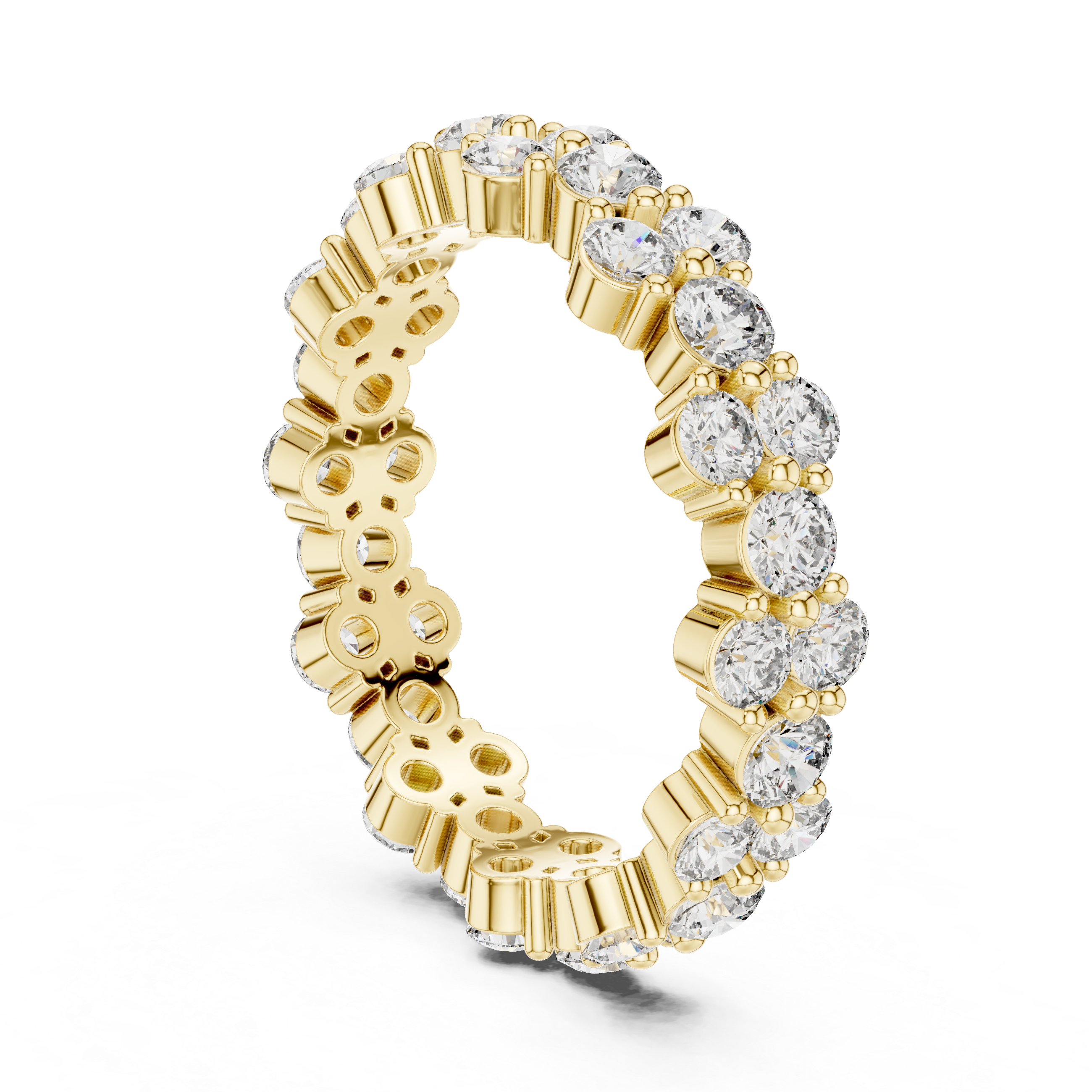 Round Cut Brilliant Moissanite Diamond VVS1 Eternity Band