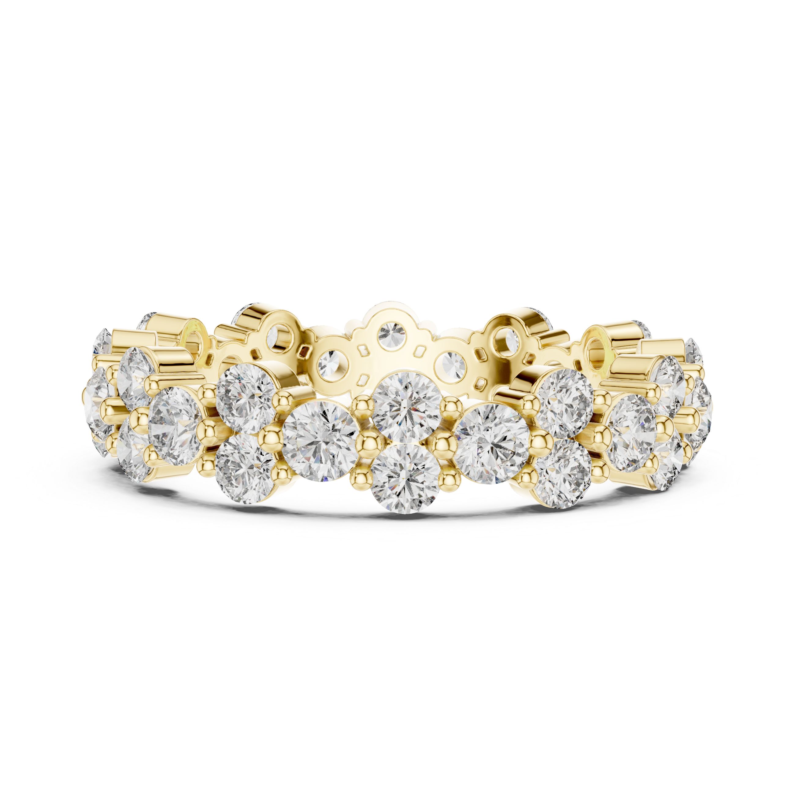 Round Cut Brilliant Moissanite Diamond VVS1 Eternity Band