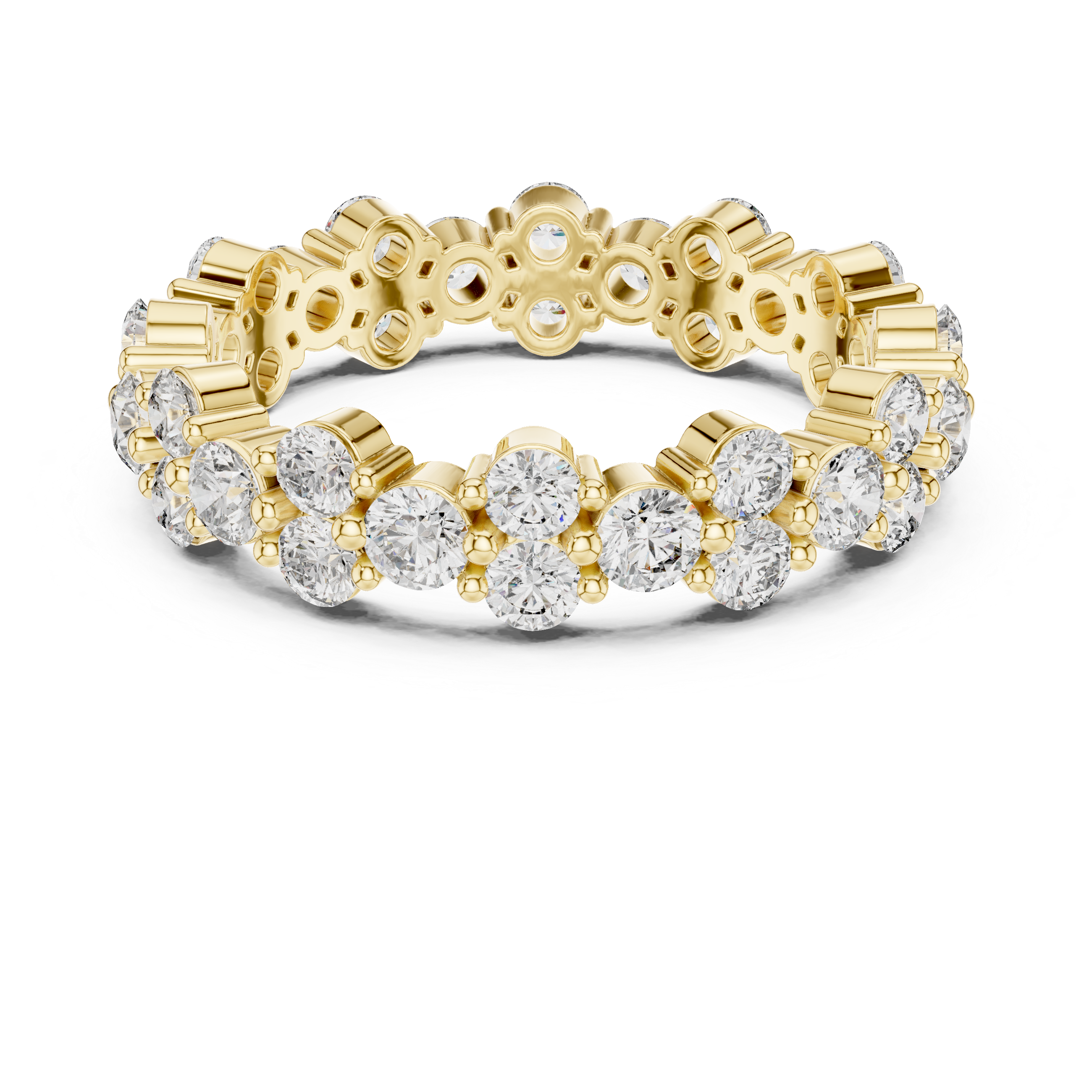 Round Cut Brilliant Moissanite Diamond VVS1 Eternity Band
