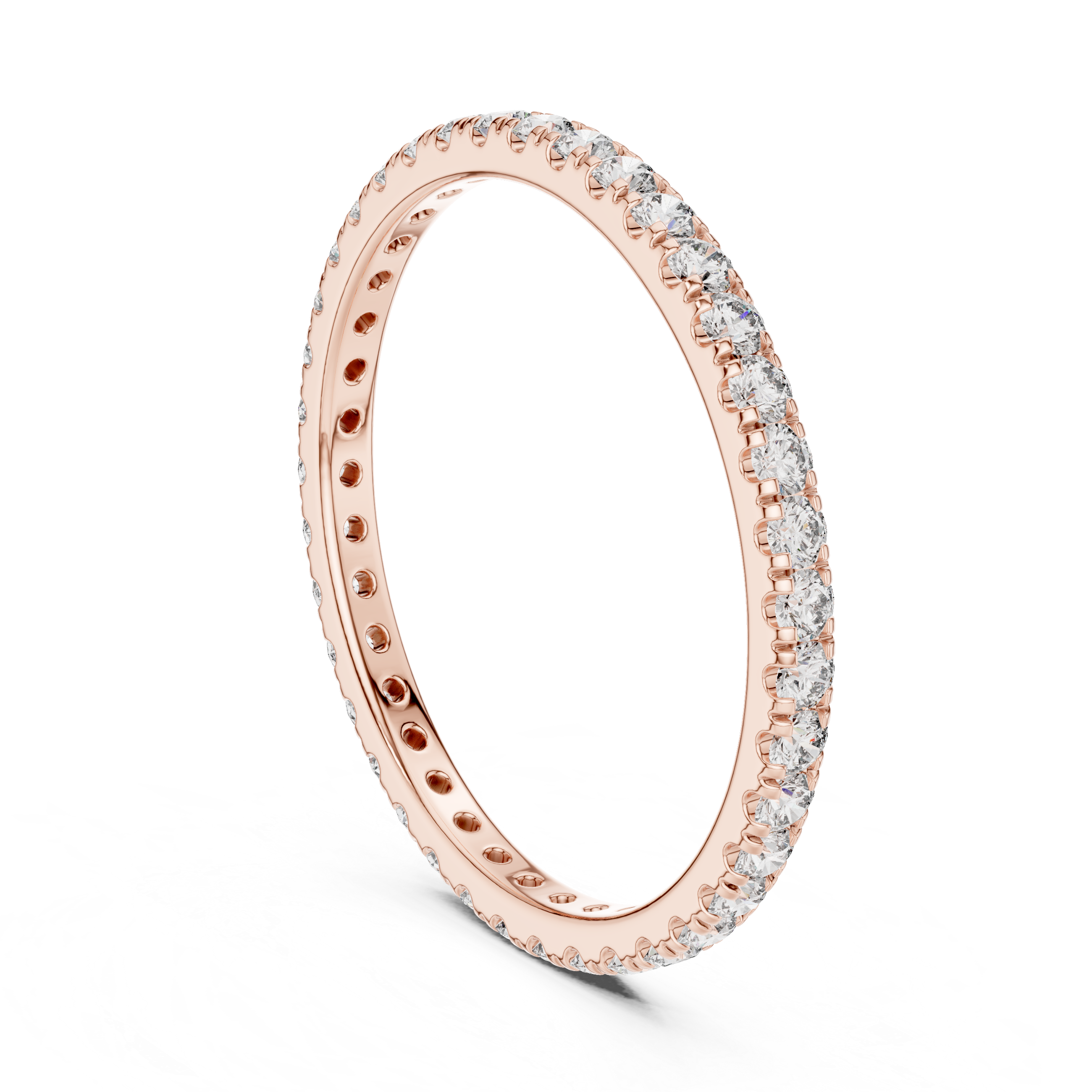 Round Cut Brilliant Moissanite Diamond VVS1 Eternity Band