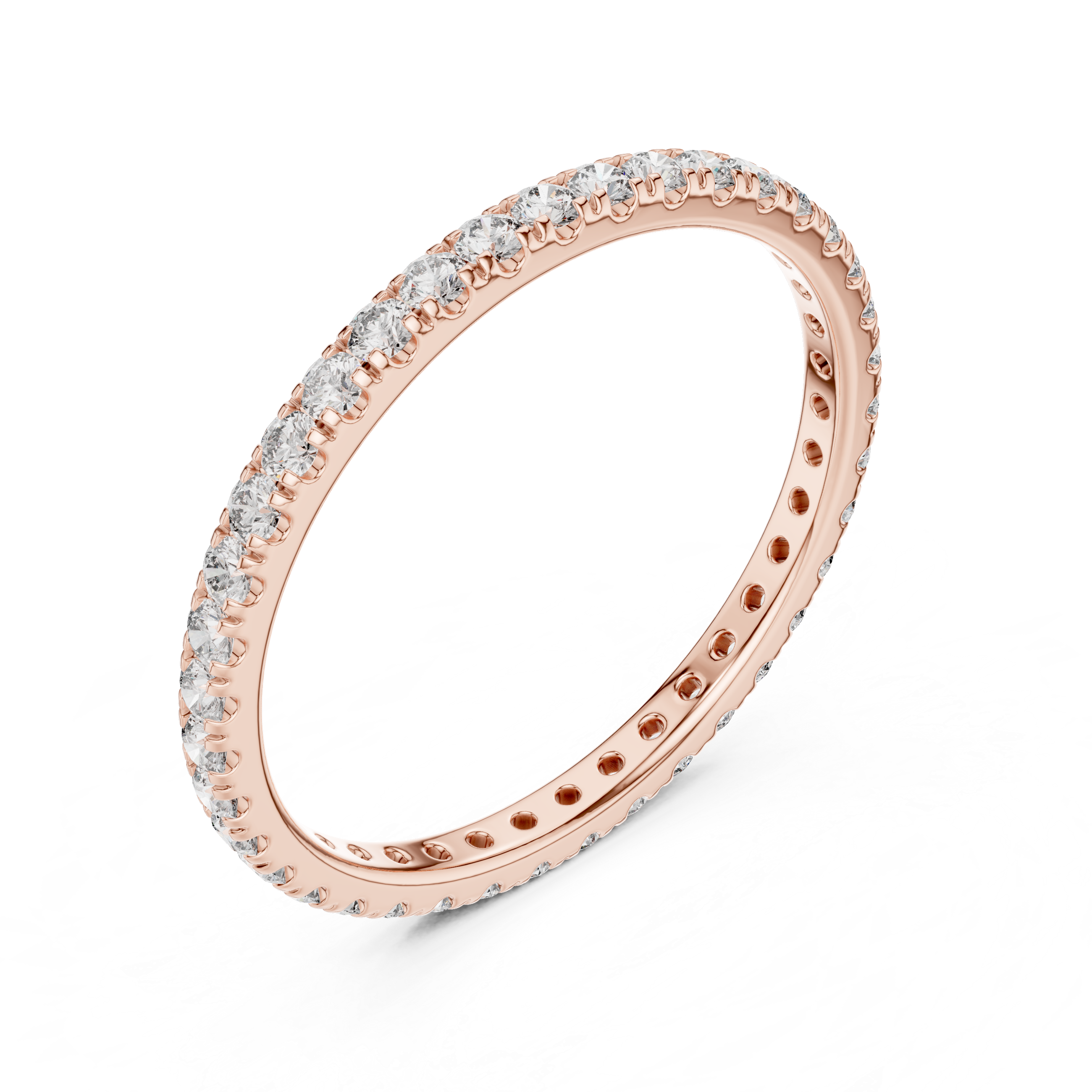 Round Cut Brilliant Moissanite Diamond VVS1 Eternity Band