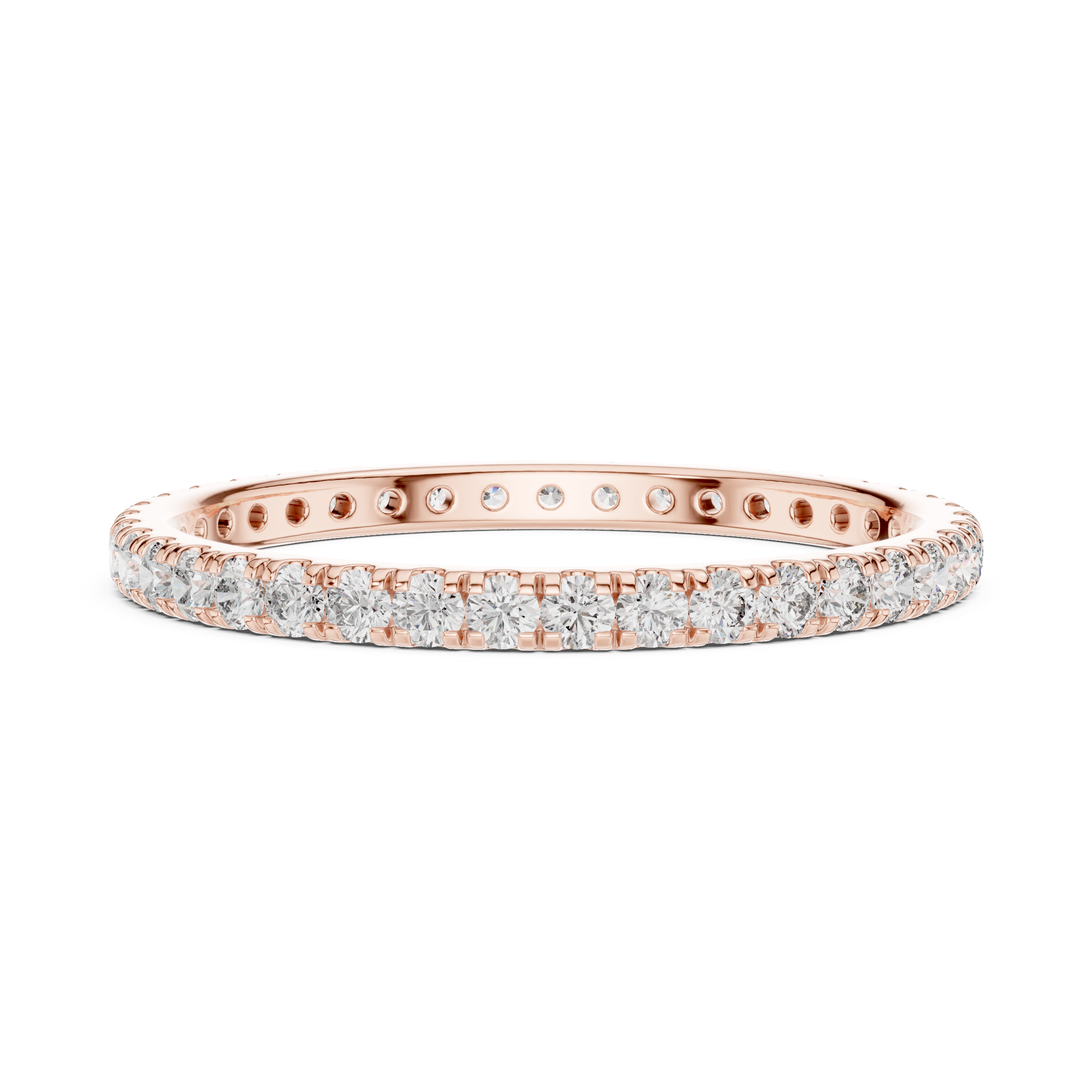Round Cut Brilliant Moissanite Diamond VVS1 Eternity Band